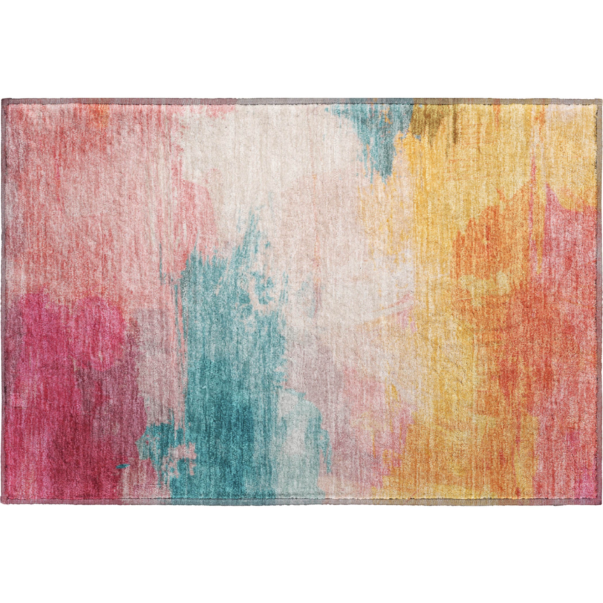 Nairobi Machine Washable Transitional Pink Rug 1'8" x 2'6" #shape_Rectangle