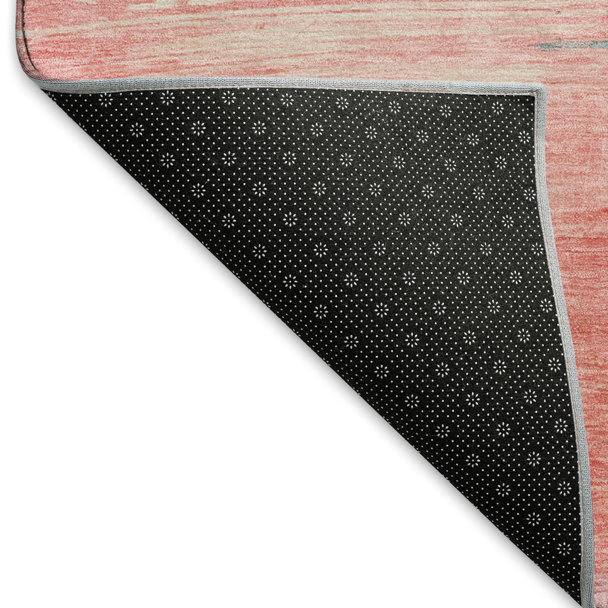 Nairobi Machine Washable Transitional Pink Rug 1'8" x 2'6" #shape_Rectangle