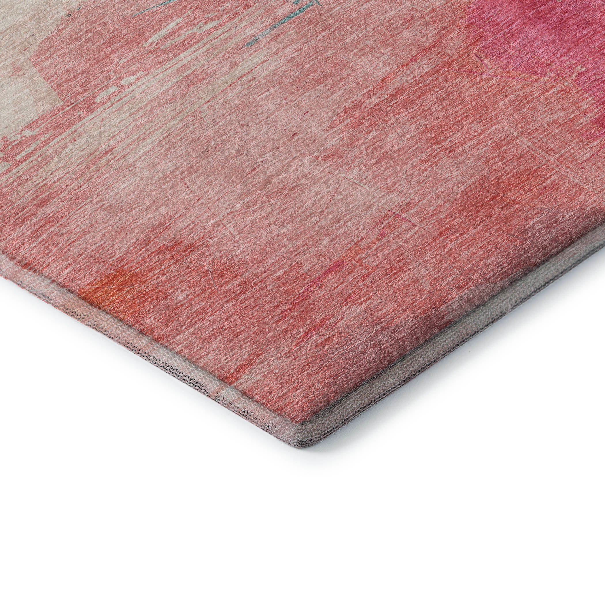 Nairobi Machine Washable Transitional Pink Rug 1'8" x 2'6" #shape_Rectangle