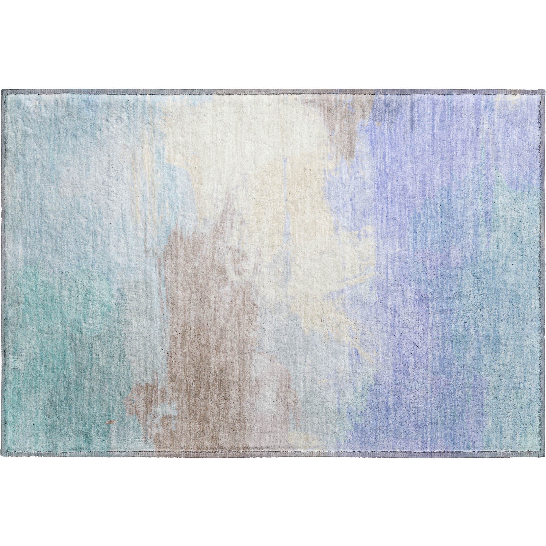 Nairobi Machine Washable Transitional Sky Blue Rug 1'8" x 2'6" #shape_Rectangle