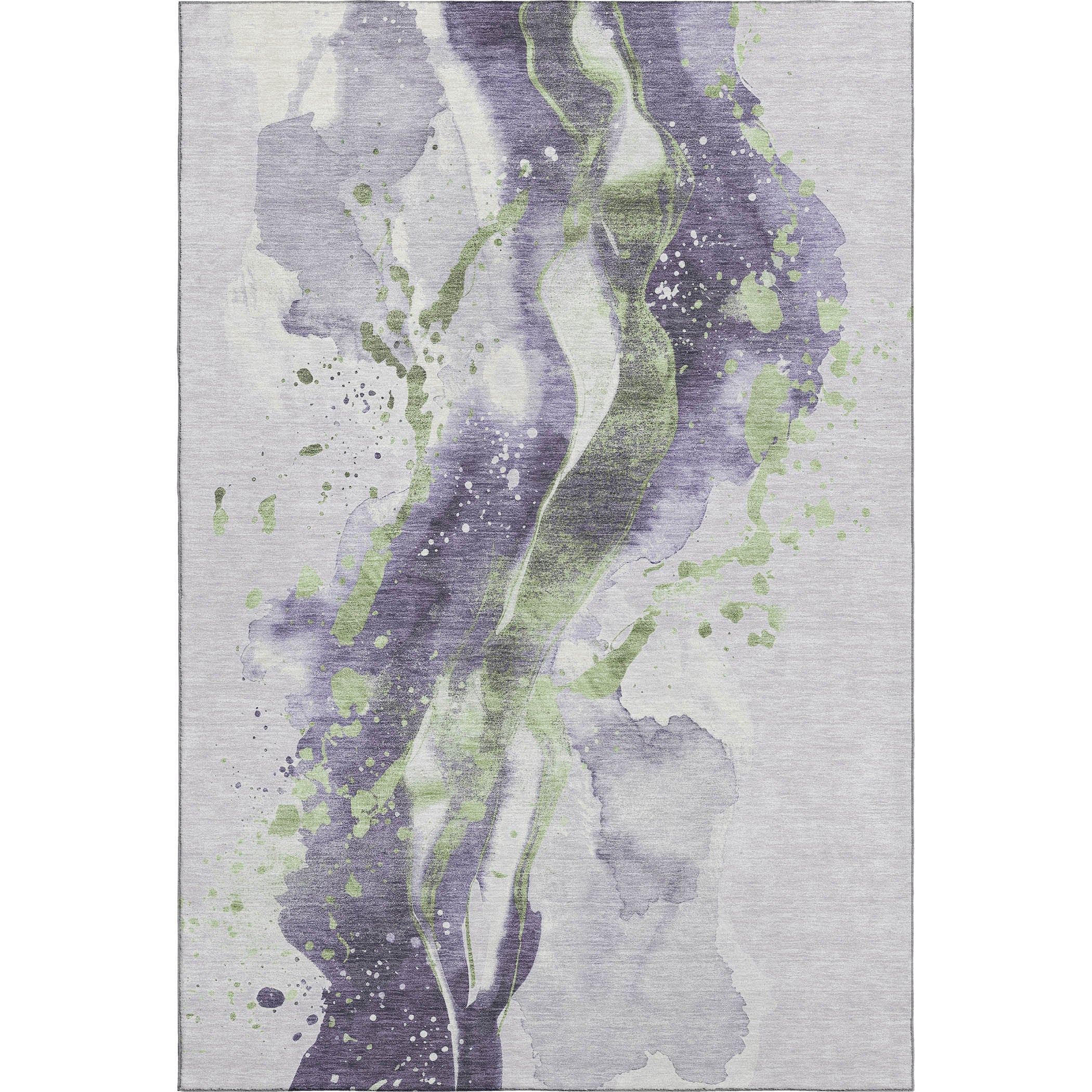 Mdina Machine Washable Transitional Purple Rug 2'6" x 3'10" #shape_Rectangle