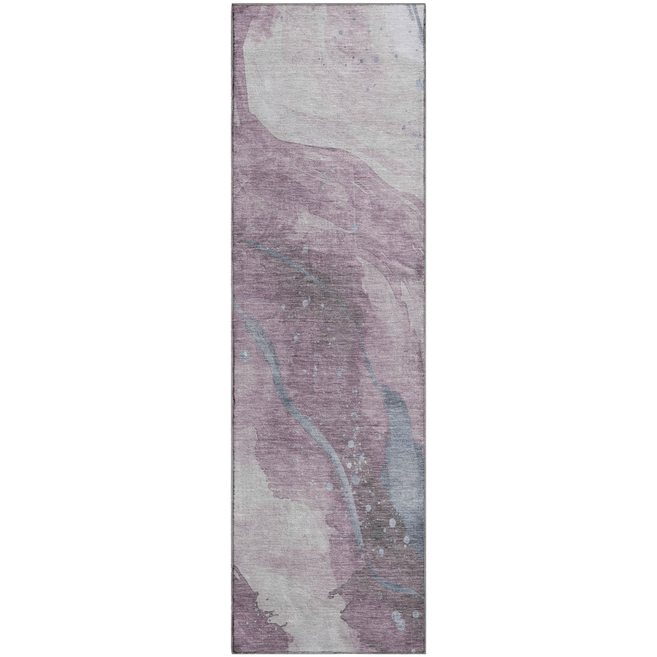 Seville Machine Washable Transitional Lavender Purple Rug 2'3" x 7'6" #shape_Runner