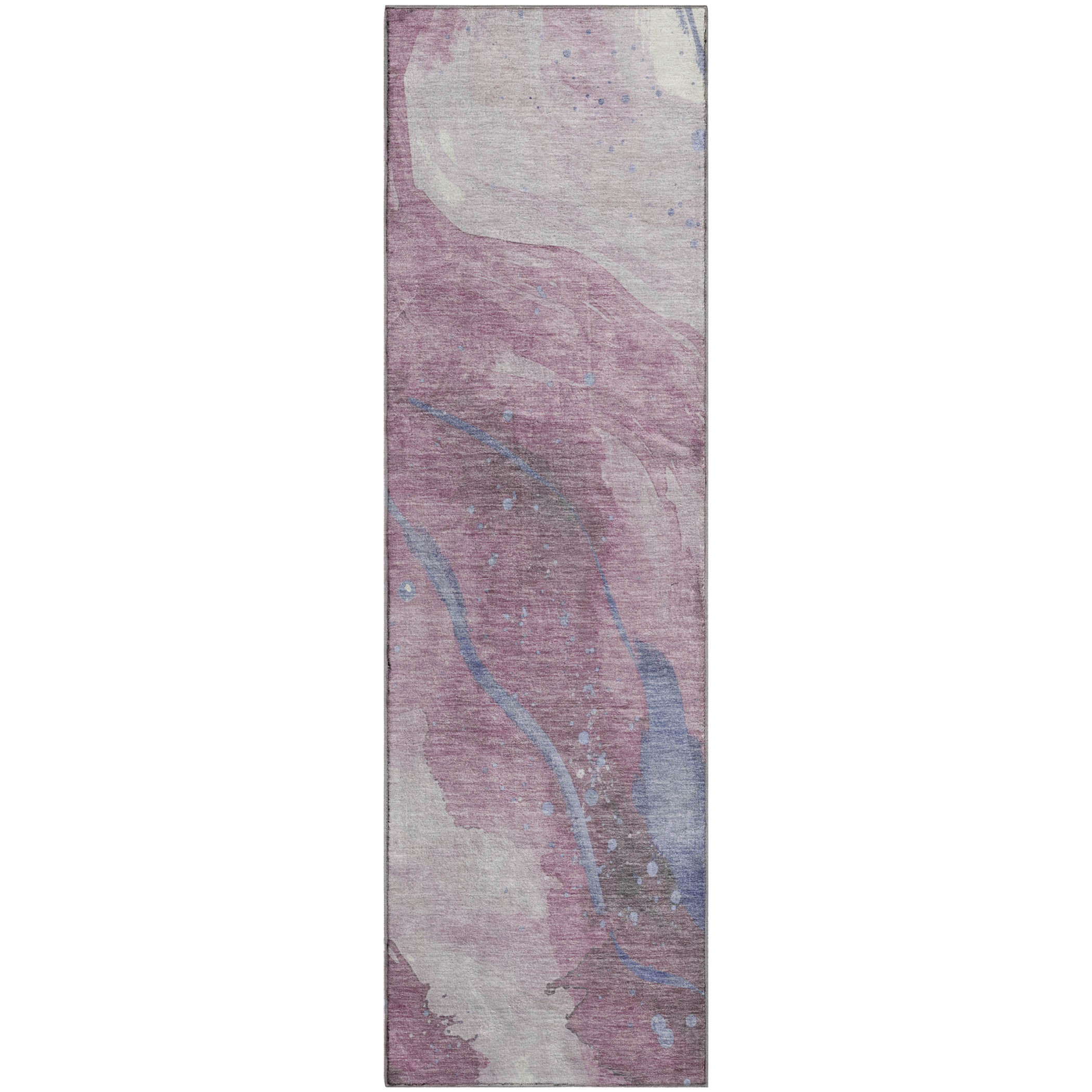 Seville Machine Washable Transitional Mauve Pink Rug 2'3" x 7'6" #shape_Runner