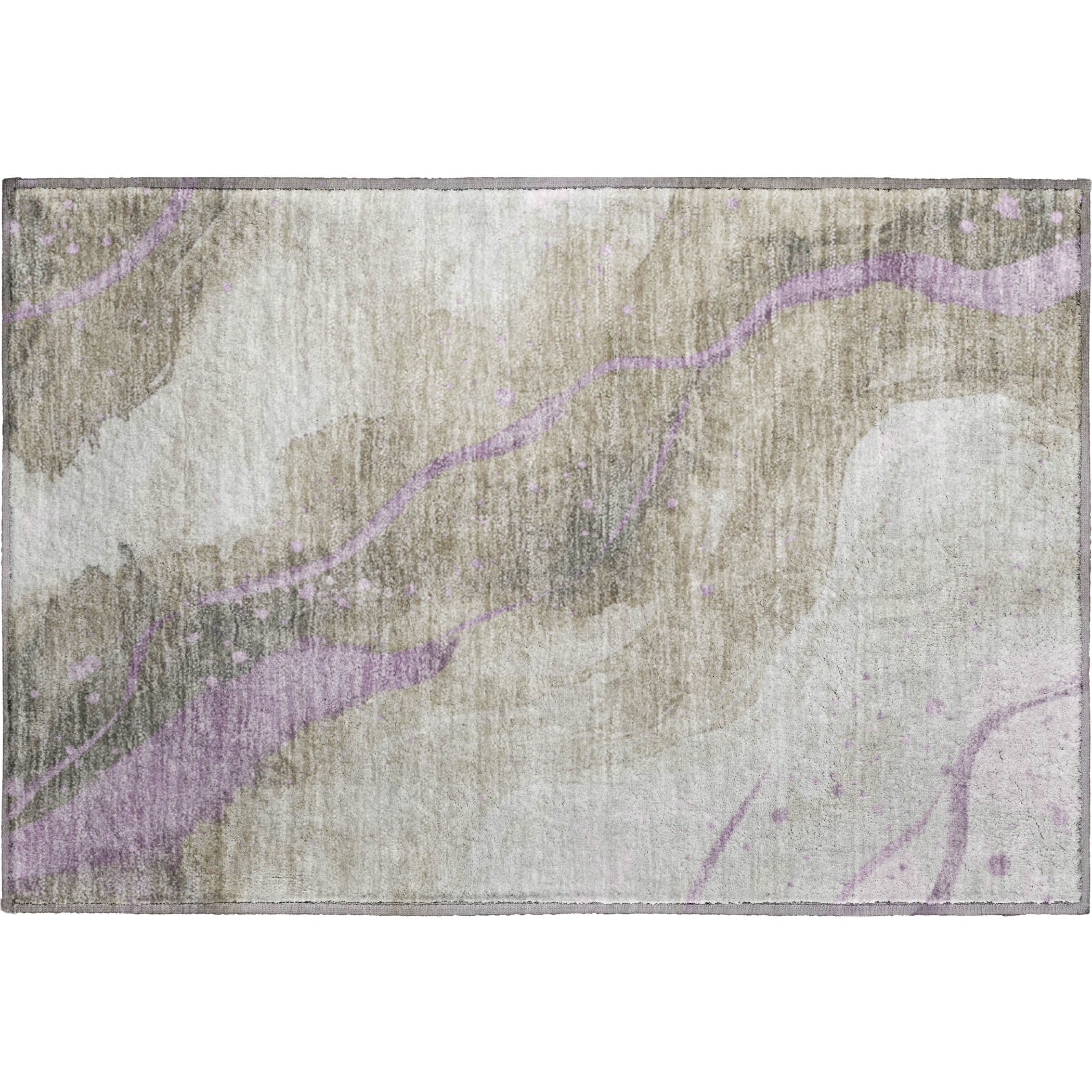 Seville Machine Washable Transitional Taupe Brown Rug 1'8" x 2'6" #shape_Rectangle