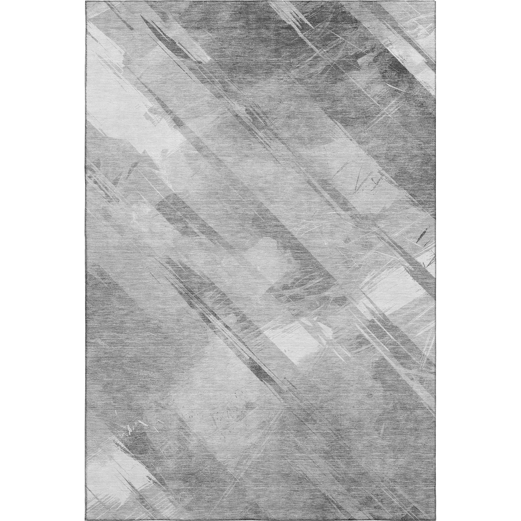 Seoul Machine Washable Transitional Gray Rug 2'6" x 3'10" #shape_Rectangle