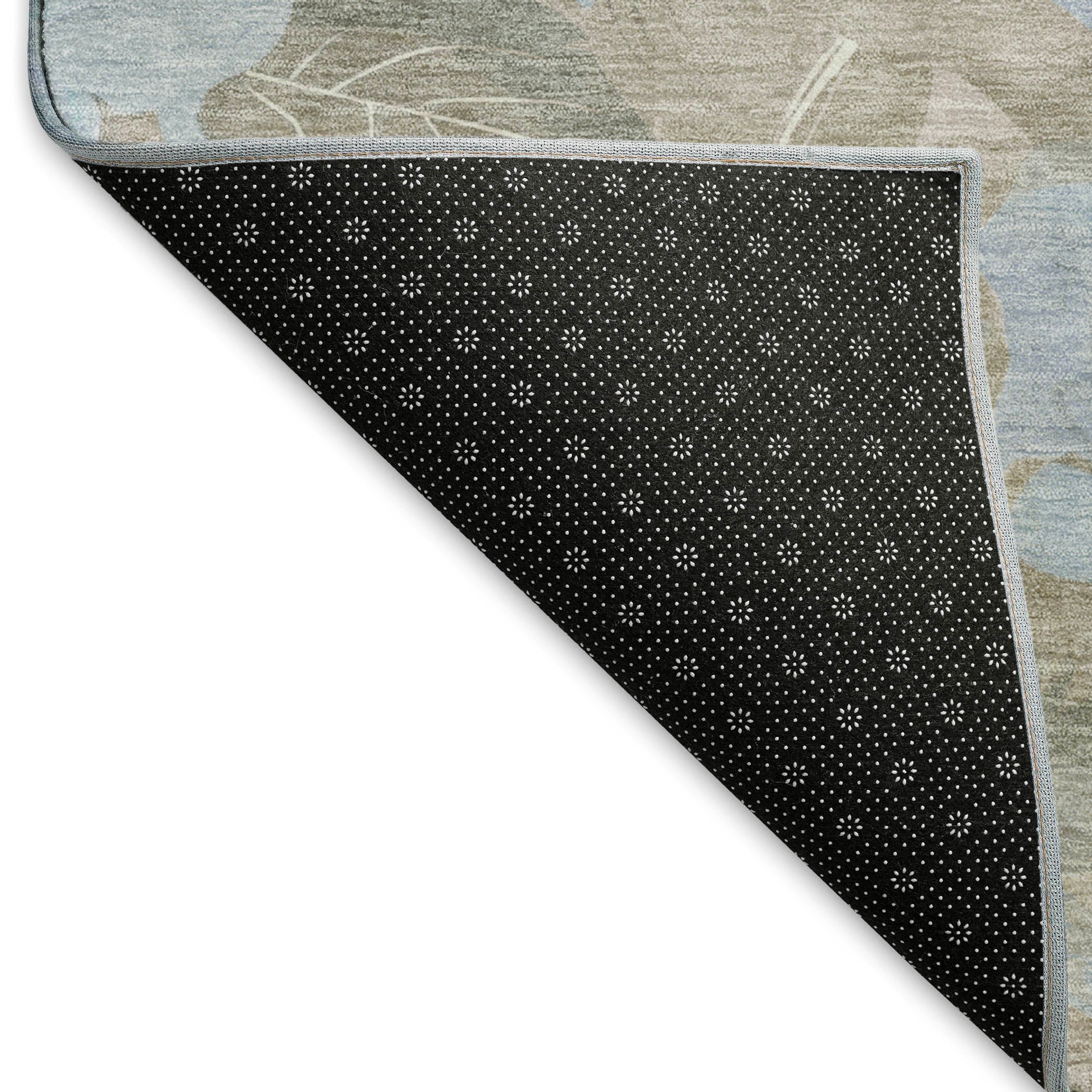Bangkok Machine Washable Transitional Sky Blue Rug 1'8" x 2'6" #shape_Rectangle