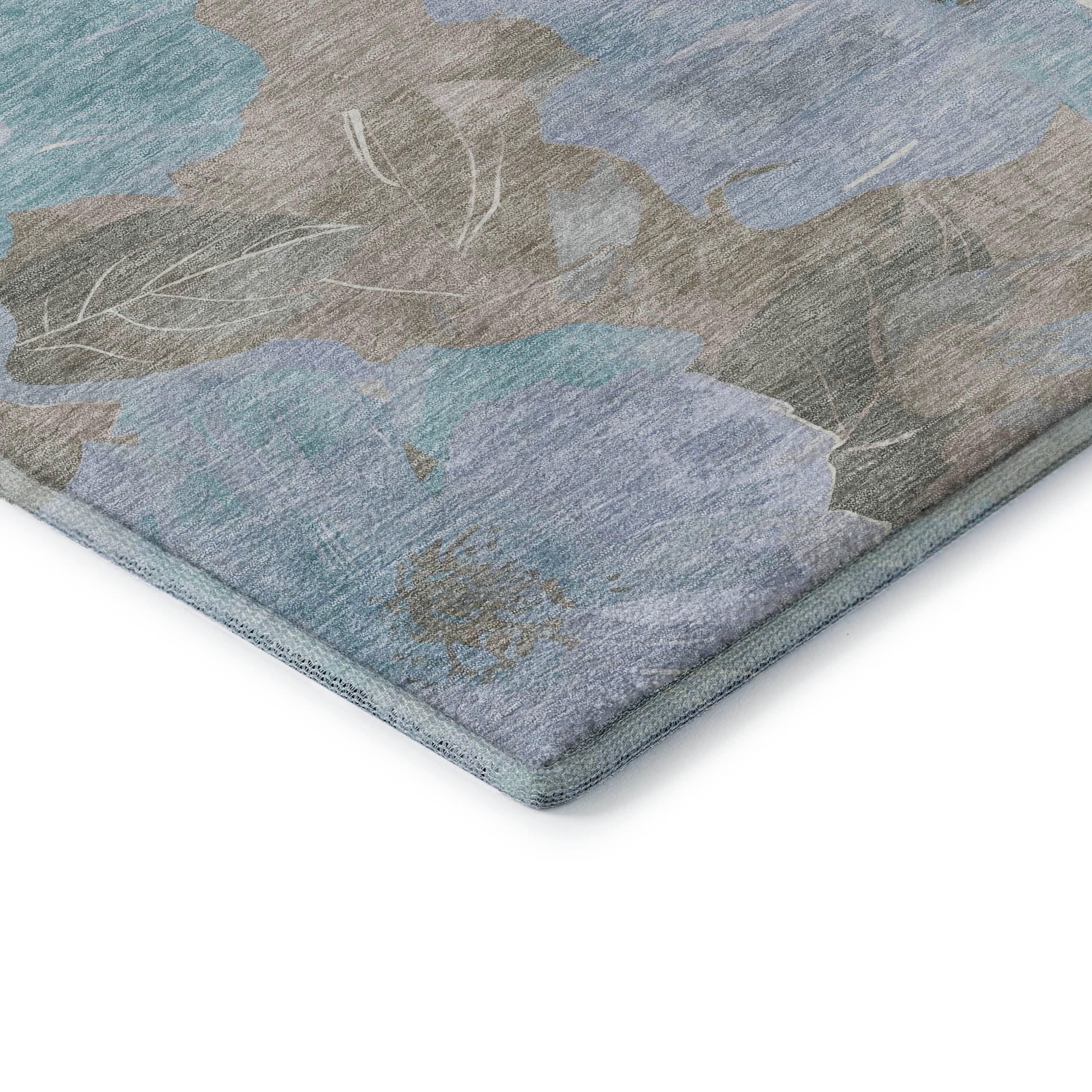 Bangkok Machine Washable Transitional Sky Blue Rug 1'8" x 2'6" #shape_Rectangle