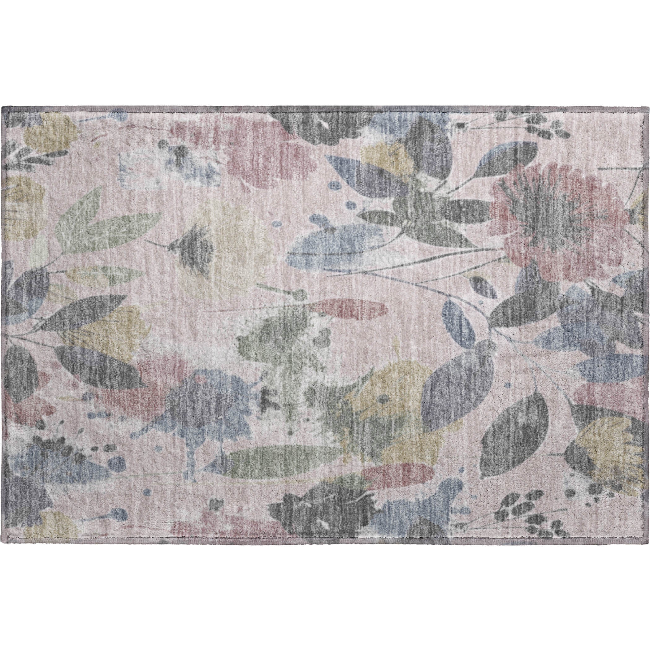 Montevideo Machine Washable Transitional Blush Pink Rug 1'8" x 2'6" #shape_Rectangle