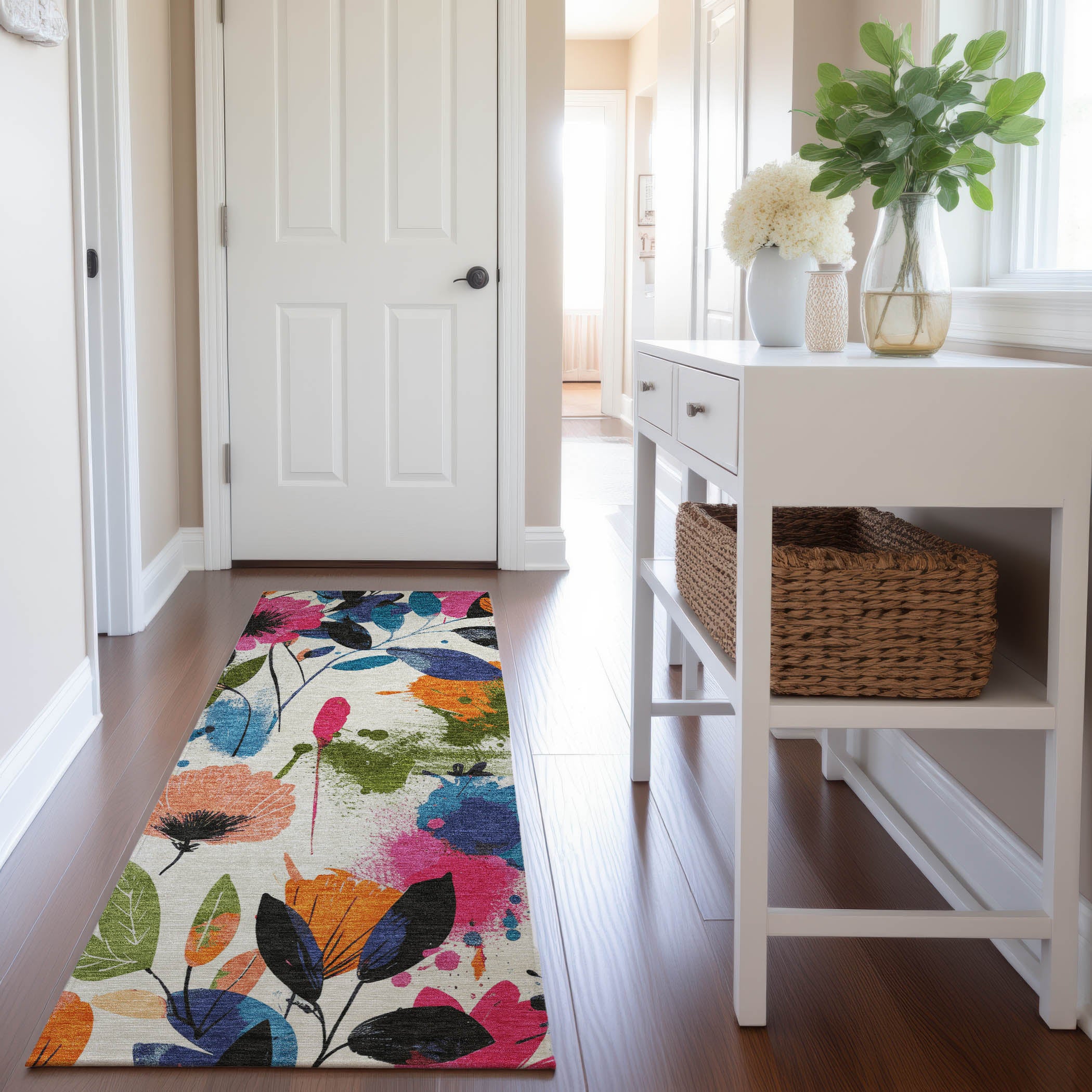Montevideo Machine Washable Transitional Ivory Rug 2'3" x 7'6" #shape_Runner