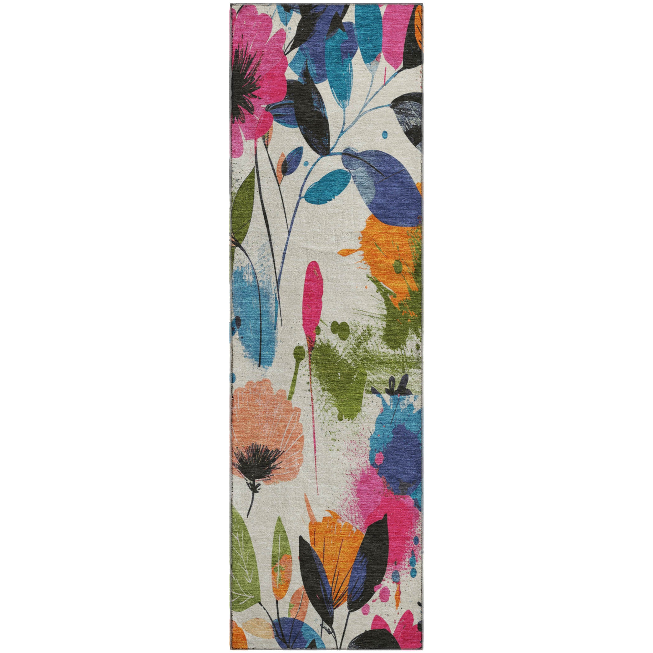 Montevideo Machine Washable Transitional Ivory Rug 2'3" x 7'6" #shape_Runner
