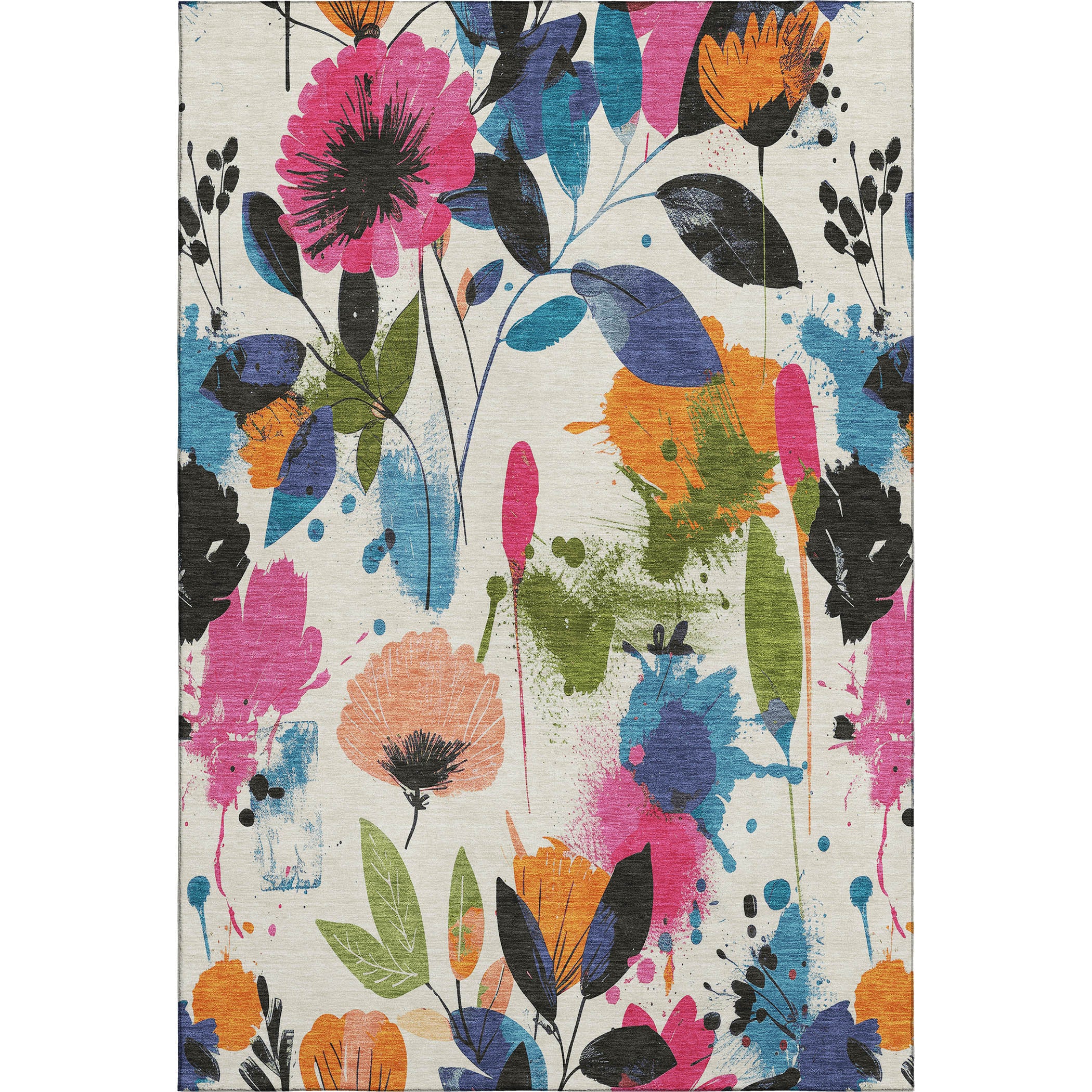 Montevideo Machine Washable Transitional Ivory Rug 2'6" x 3'10" #shape_Rectangle