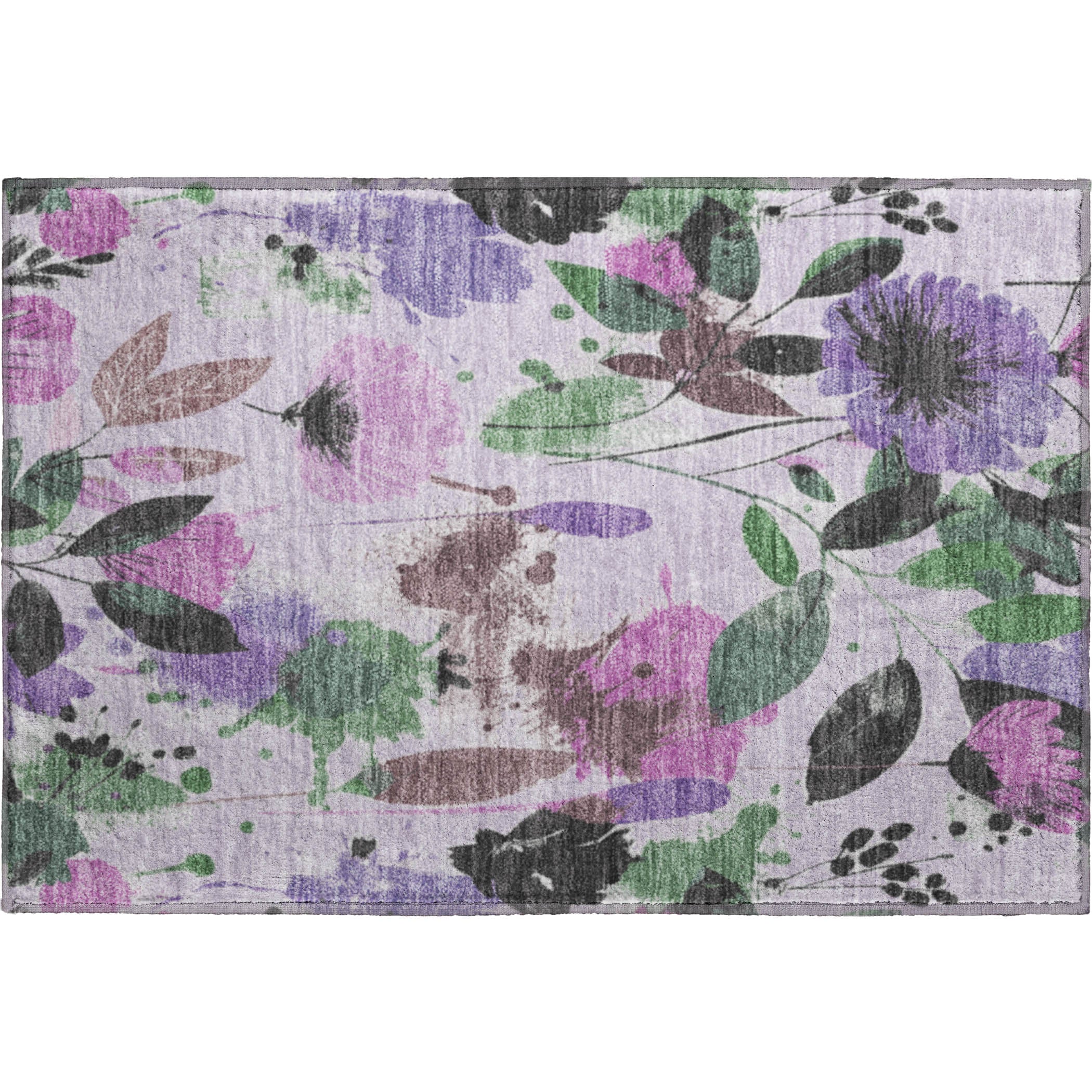 Montevideo Machine Washable Transitional Lavender Purple Rug 1'8" x 2'6" #shape_Rectangle