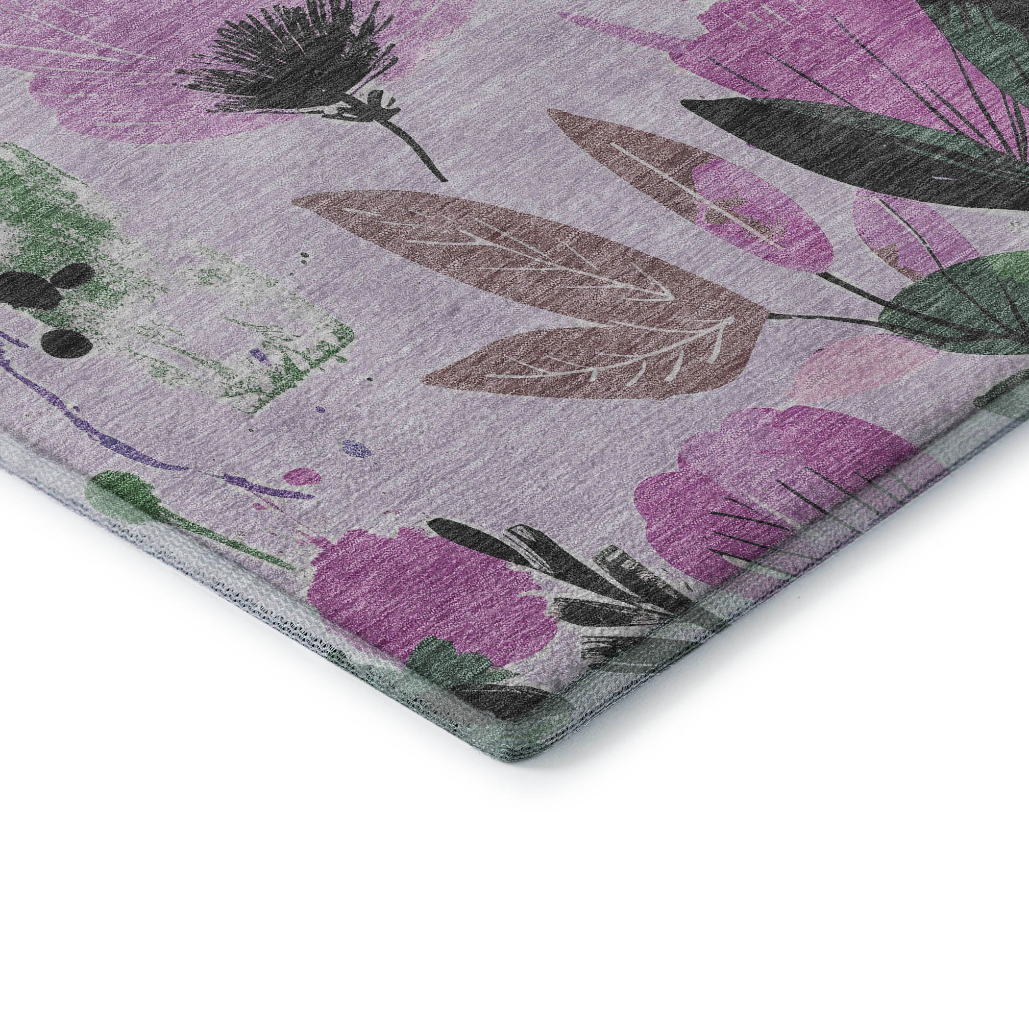 Montevideo Machine Washable Transitional Lavender Purple Rug 1'8" x 2'6" #shape_Rectangle