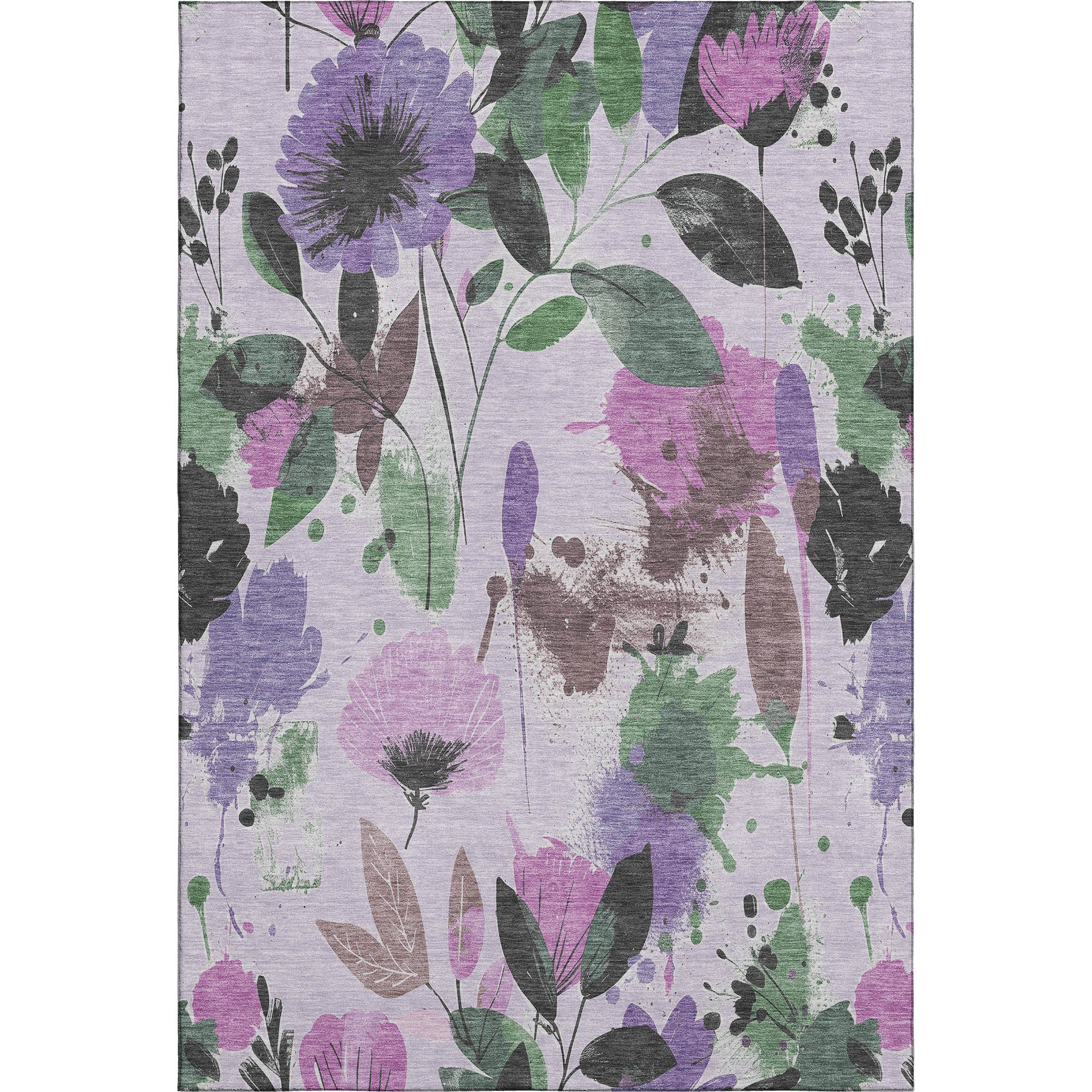Montevideo Machine Washable Transitional Lavender Purple Rug 2'6" x 3'10" #shape_Rectangle