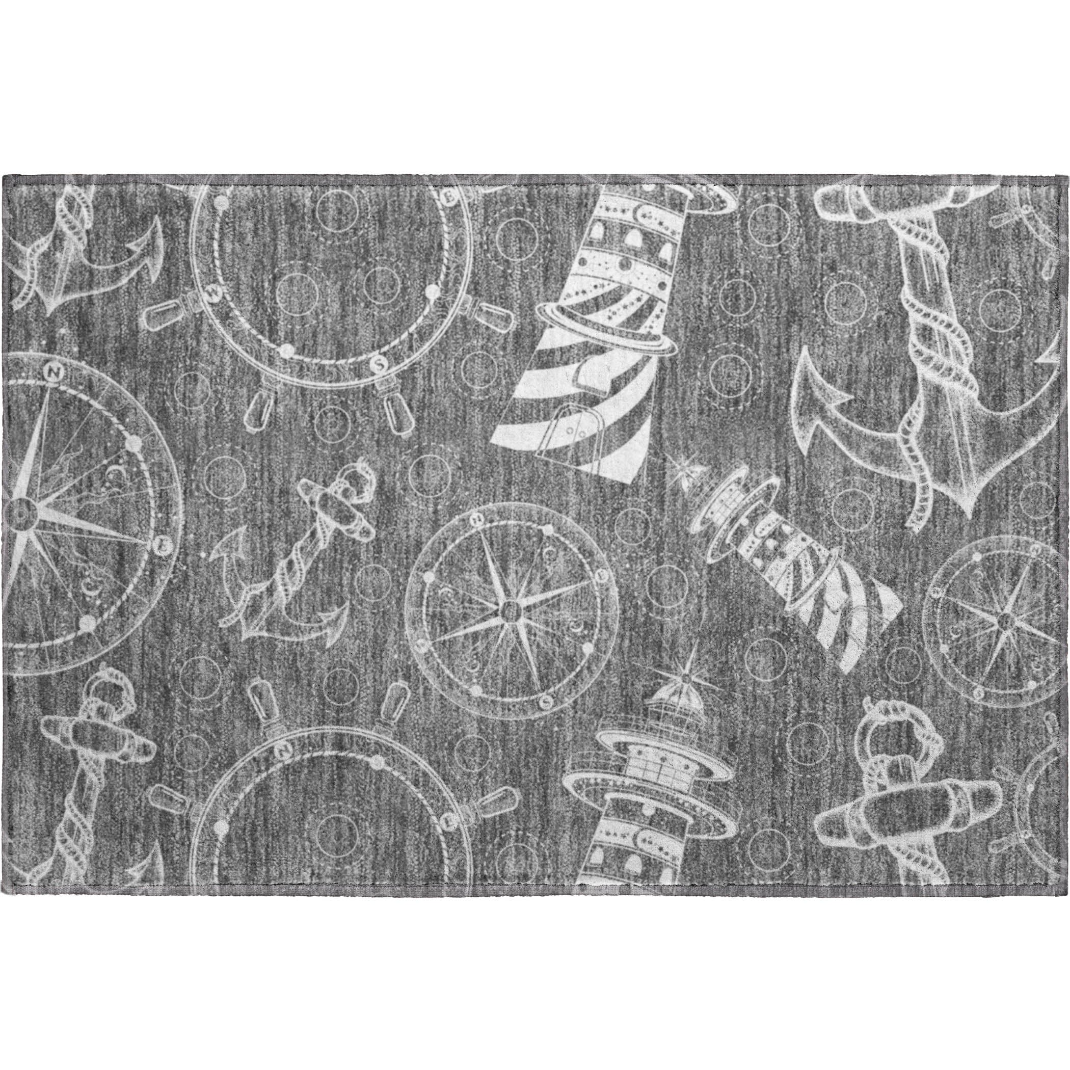 Baku Machine Washable Coastal Gray Rug 1'8" x 2'6" #shape_Rectangle