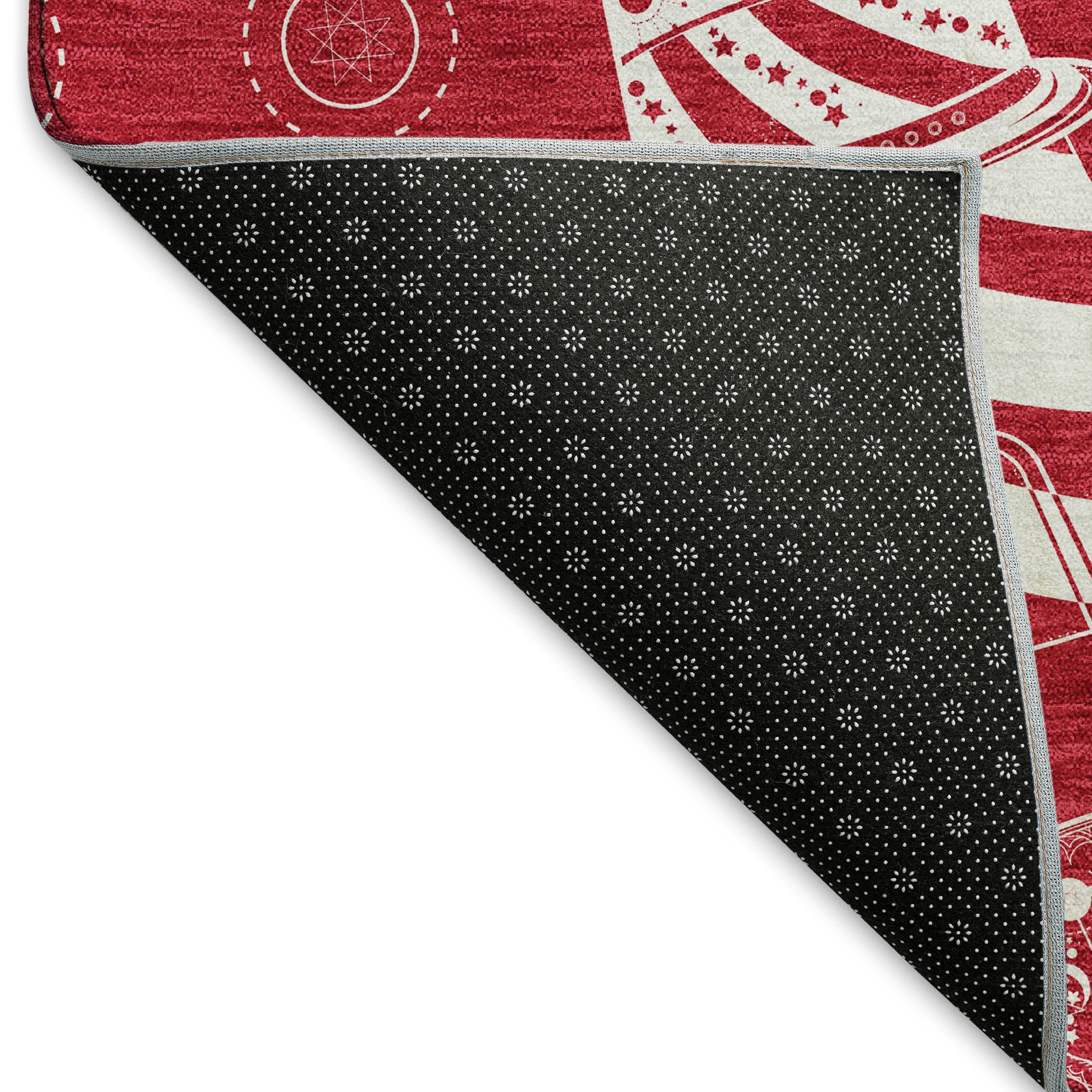 Baku Machine Washable Coastal Red Rug 1'8" x 2'6" #shape_Rectangle