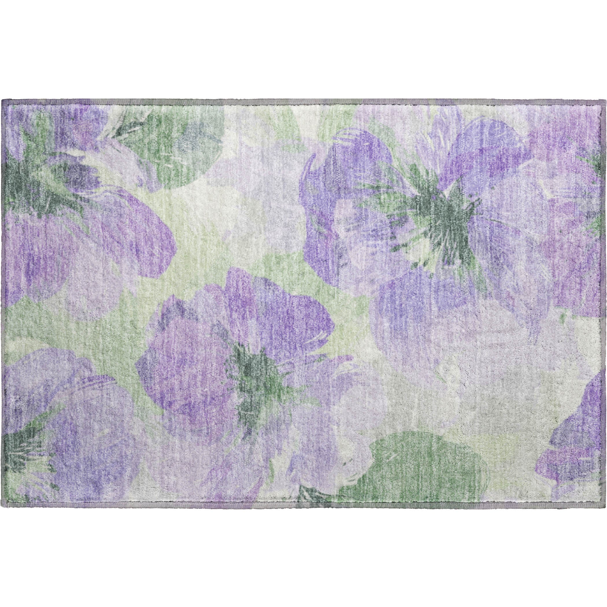 Split Machine Washable Transitional Lavender Purple Rug 1'8" x 2'6" #shape_Rectangle