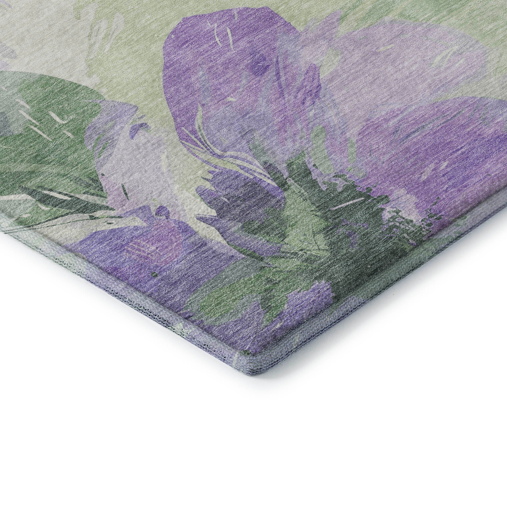 Split Machine Washable Transitional Lavender Purple Rug 1'8" x 2'6" #shape_Rectangle