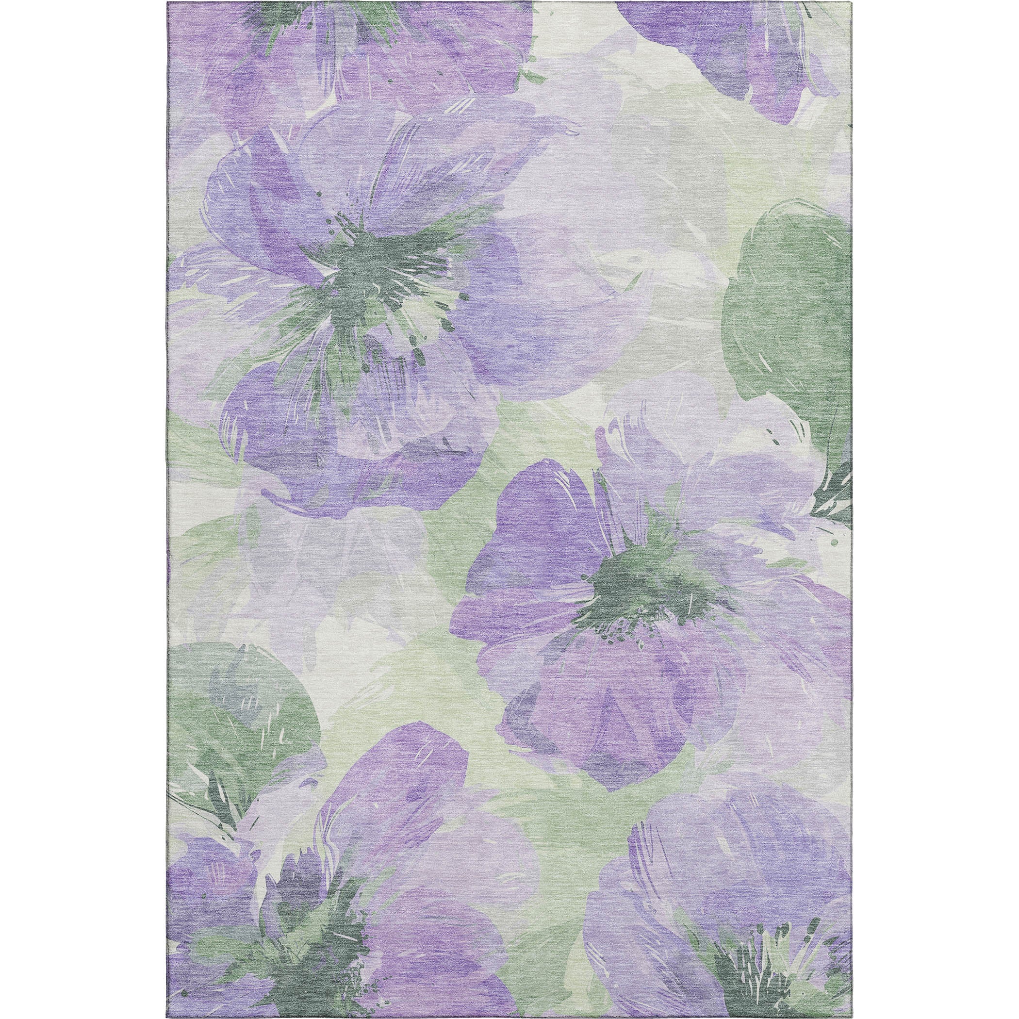 Split Machine Washable Transitional Lavender Purple Rug 2'6" x 3'10" #shape_Rectangle