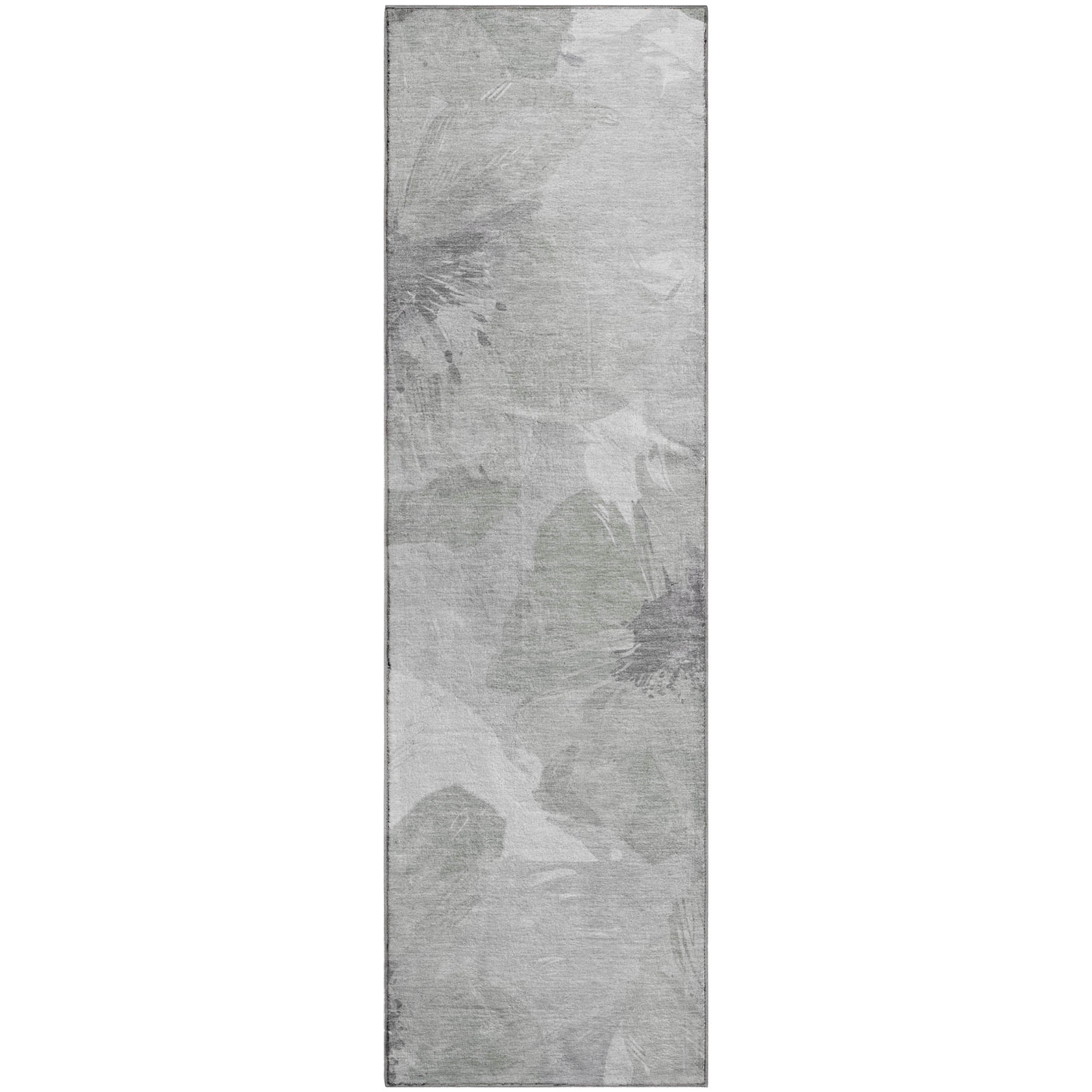 Split Machine Washable Transitional Putty Ivory Rug 2'3" x 7'6" #shape_Runner