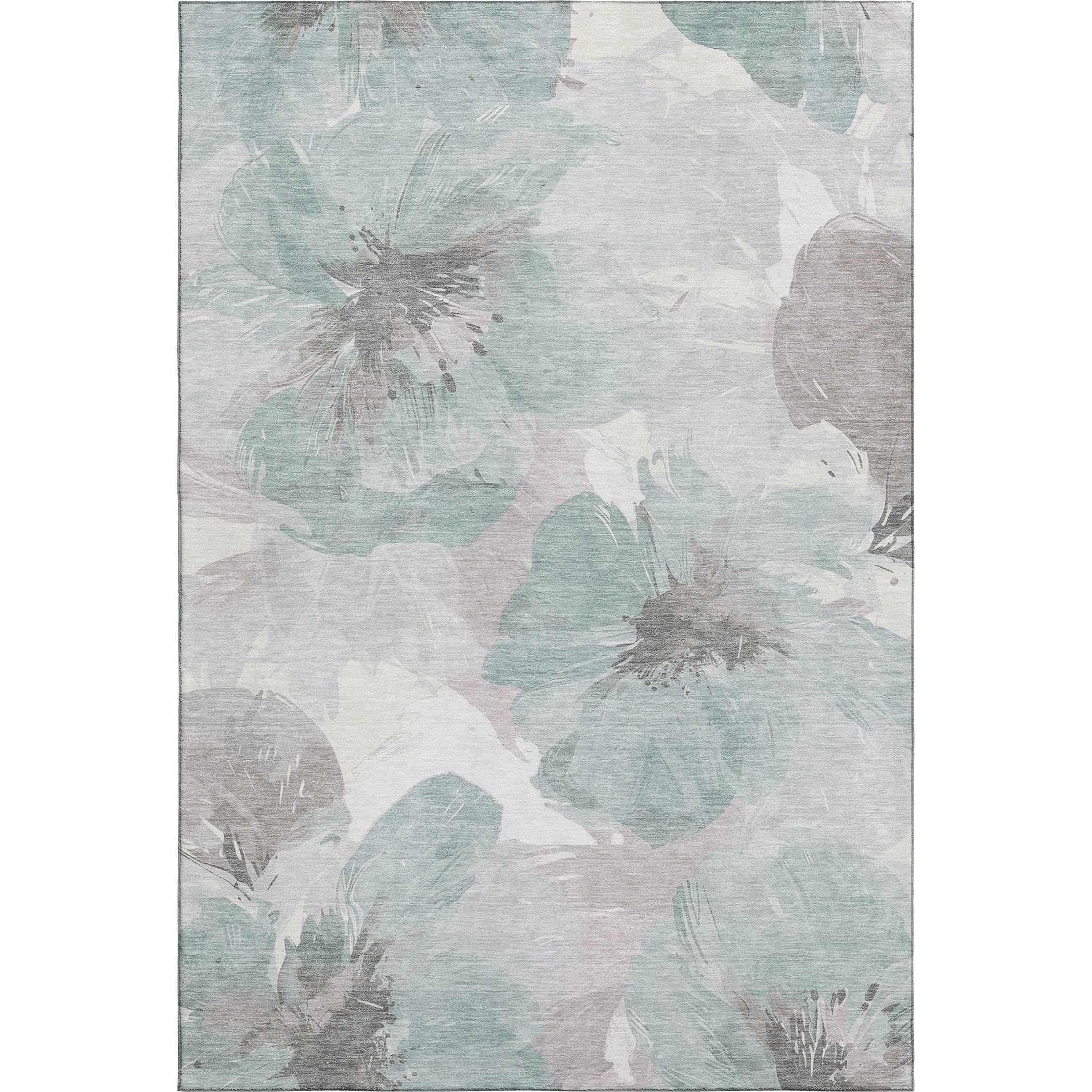 Split Machine Washable Transitional Seafoam Blue Rug 2'6" x 3'10" #shape_Rectangle