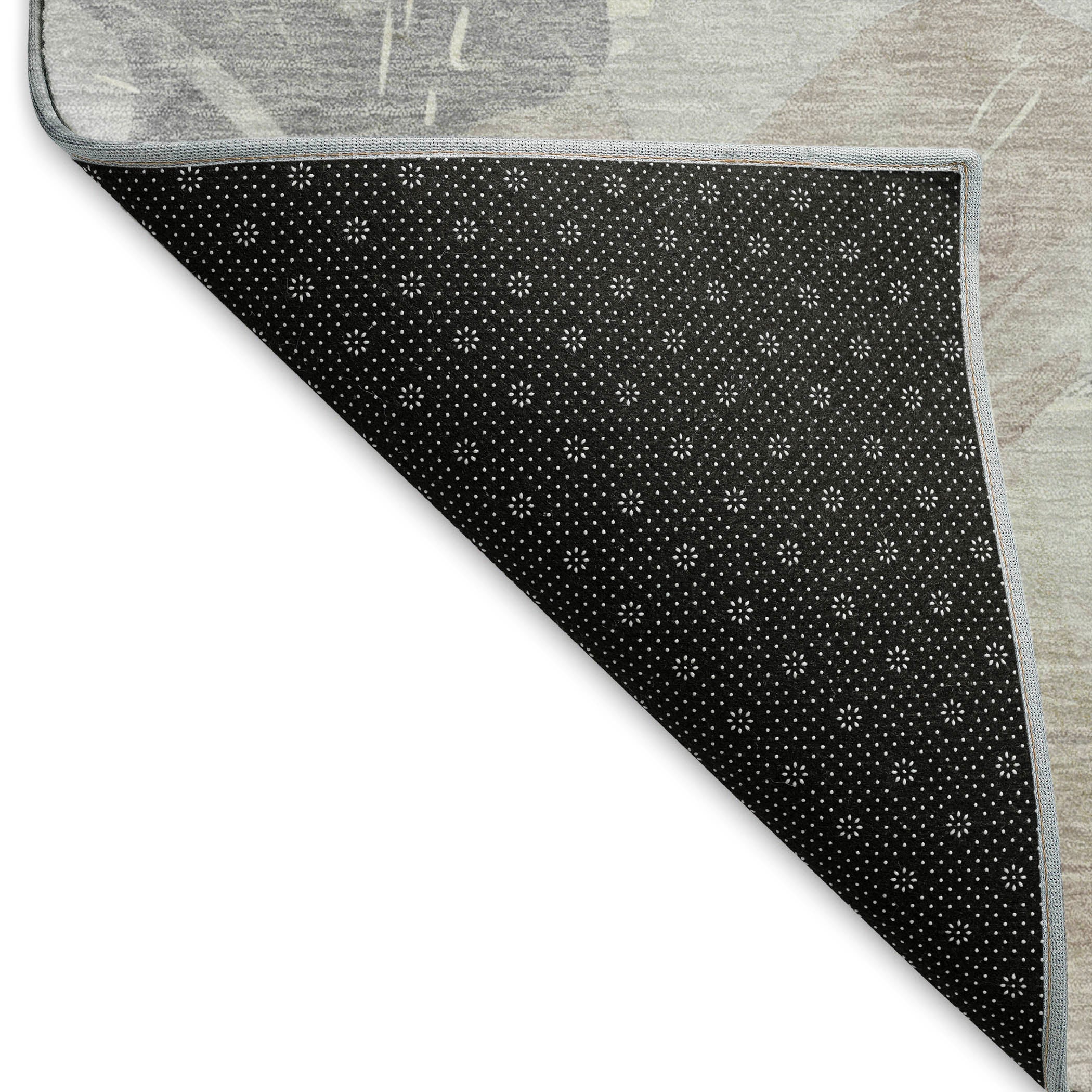 Split Machine Washable Transitional Taupe Brown Rug 1'8" x 2'6" #shape_Rectangle