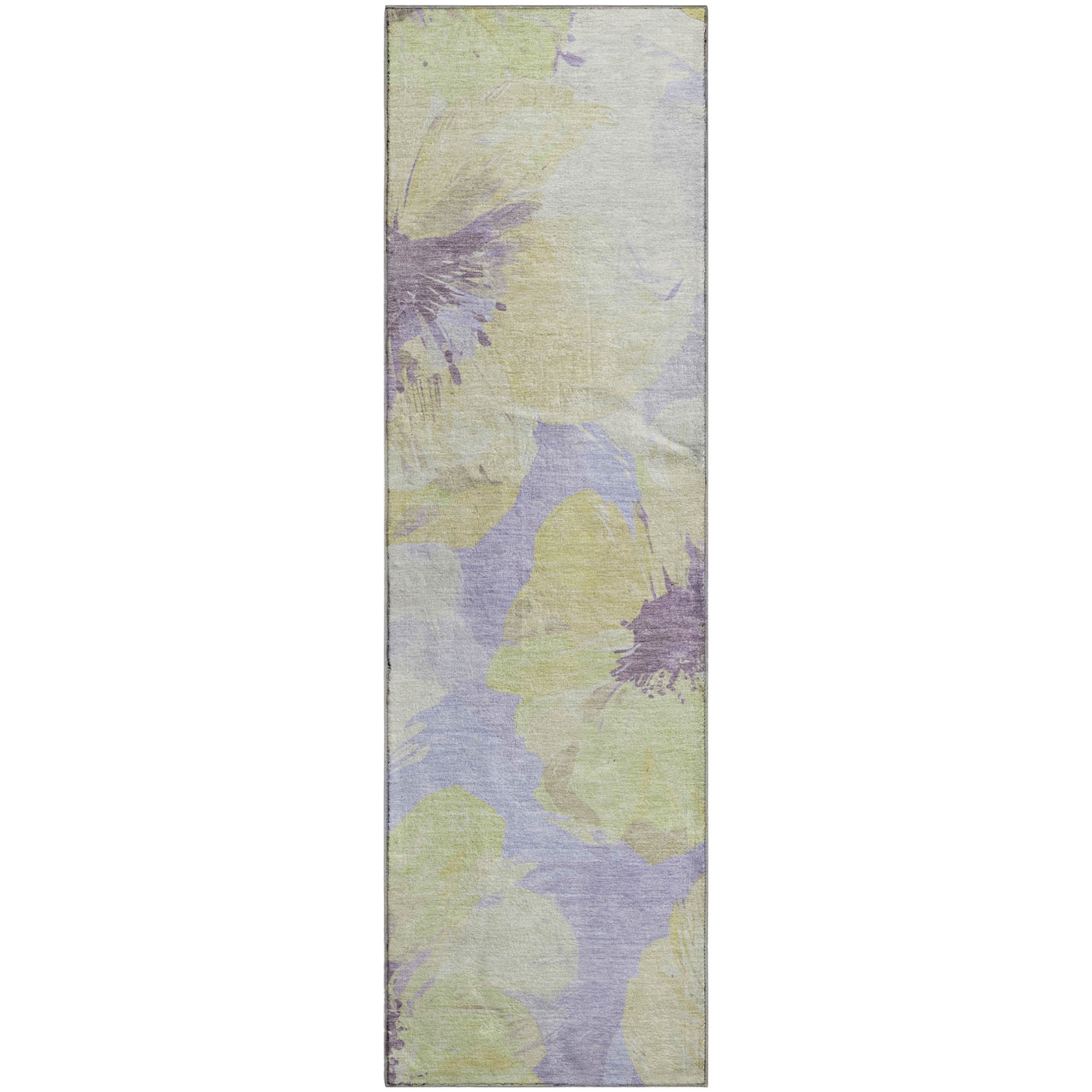 Split Machine Washable Transitional Wheat Gold Rug 2'3" x 7'6" #shape_Runner