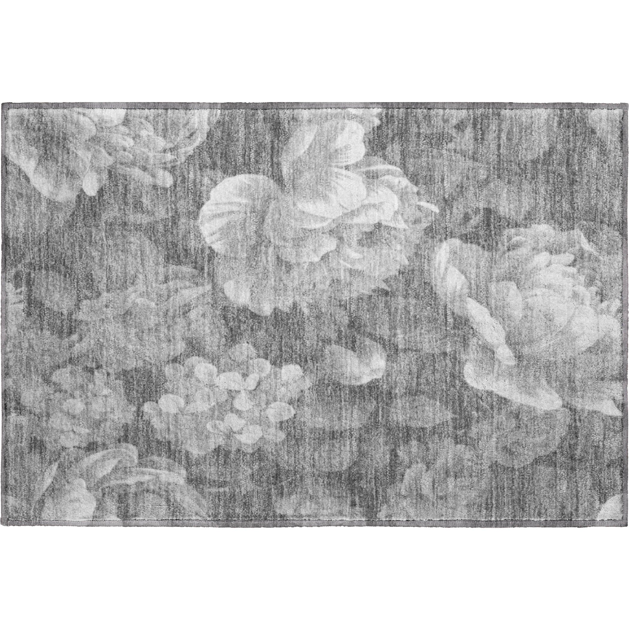 Oslo Machine Washable Transitional Gray Rug 1'8" x 2'6" #shape_Rectangle
