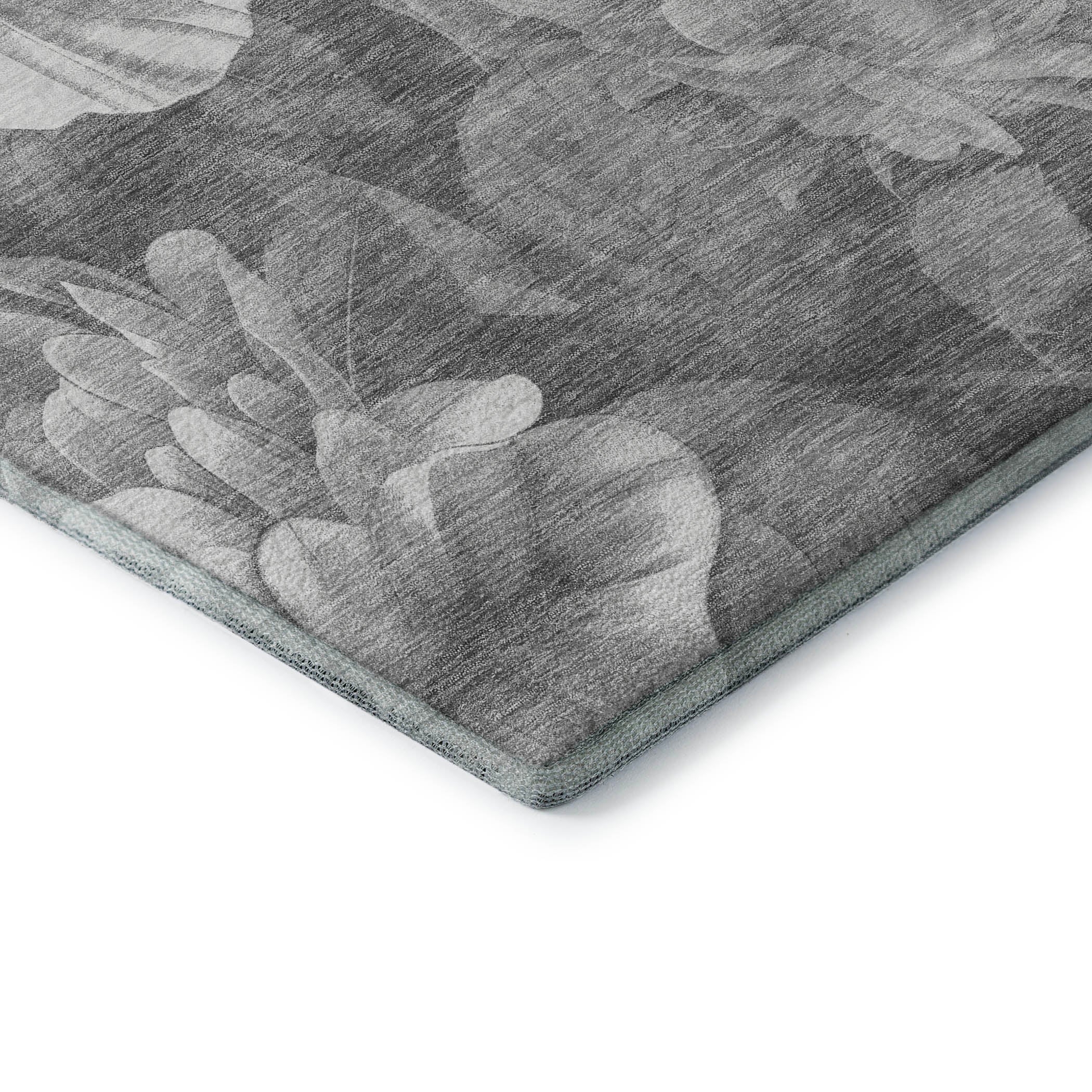 Oslo Machine Washable Transitional Gray Rug 1'8" x 2'6" #shape_Rectangle