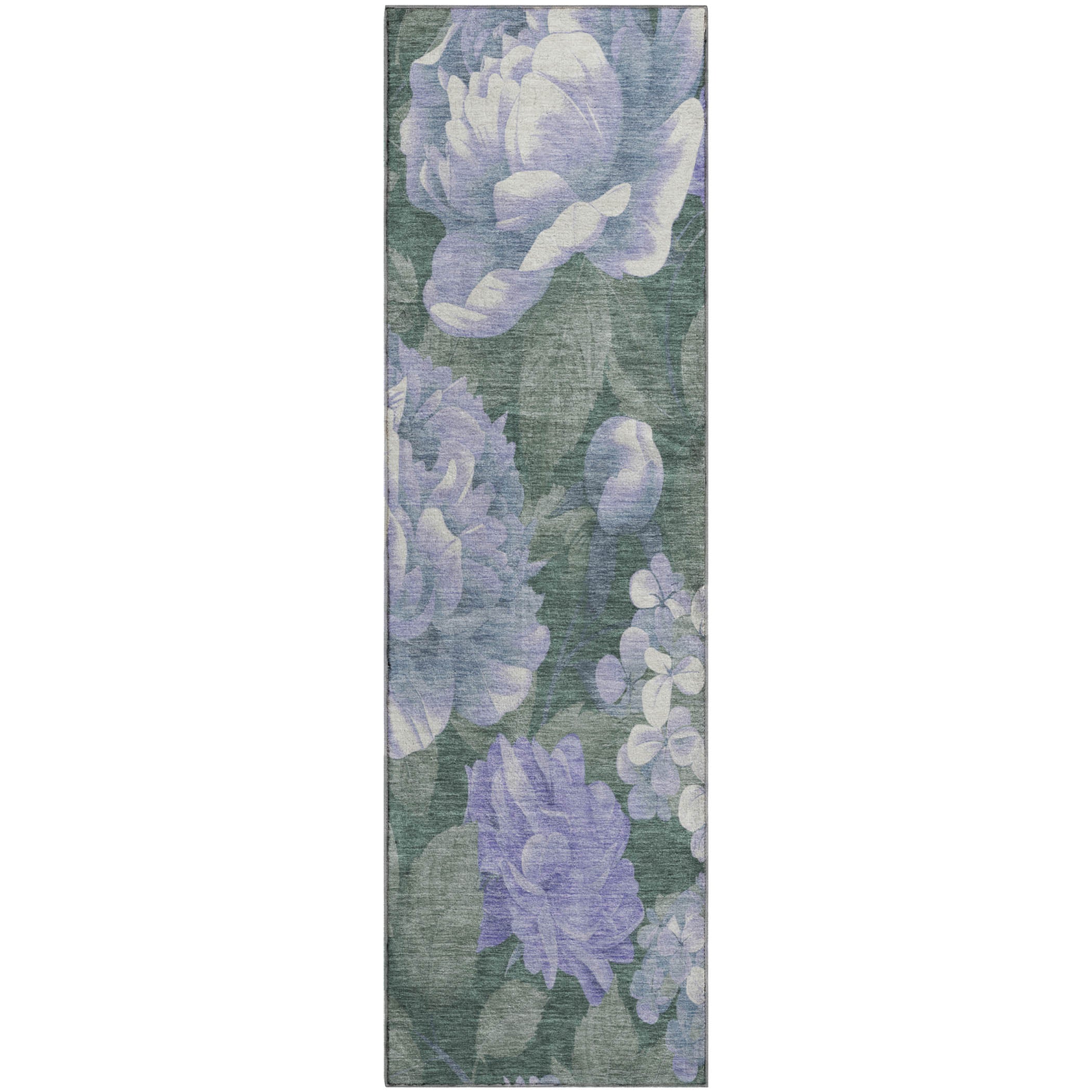 Oslo Machine Washable Transitional Lavender Purple Rug 2'3" x 7'6" #shape_Runner