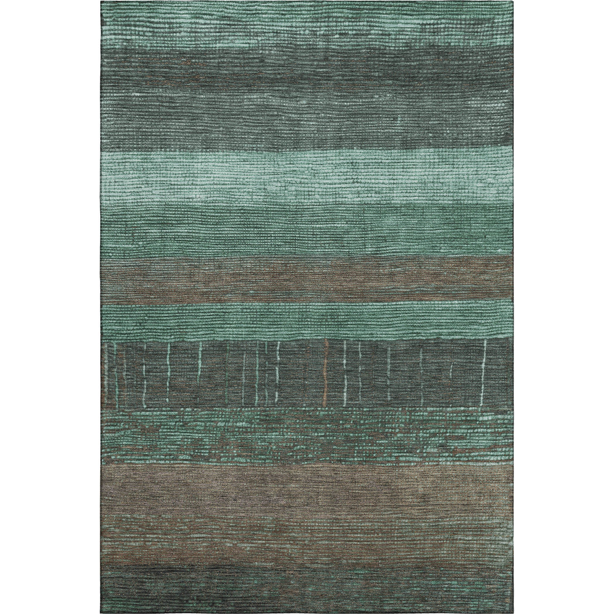 Baku Machine Washable Transitional Teal Rug 2'6" x 3'10" #shape_Rectangle