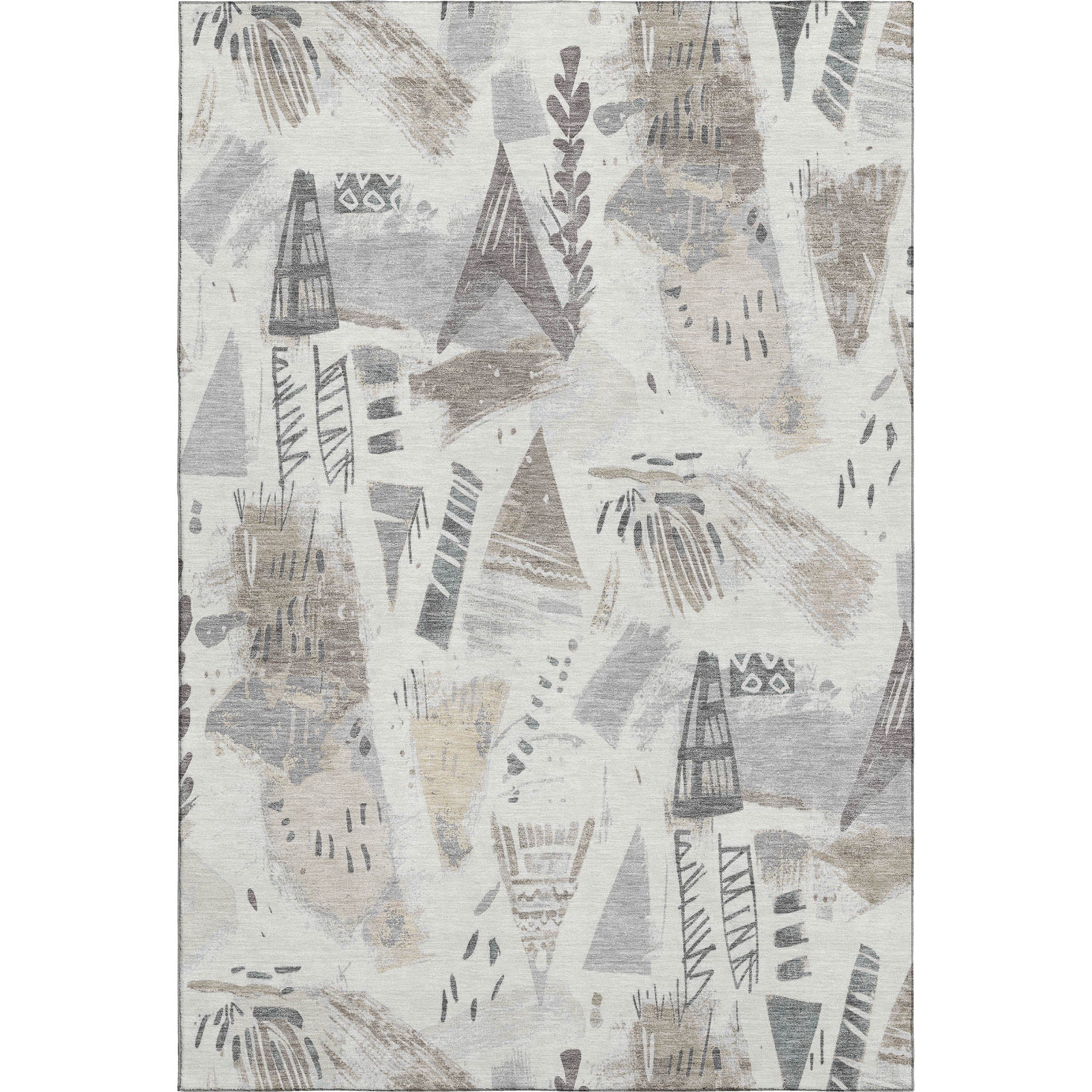 Cusco Machine Washable Transitional Linen Ivory Rug 2'6" x 3'10" #shape_Rectangle