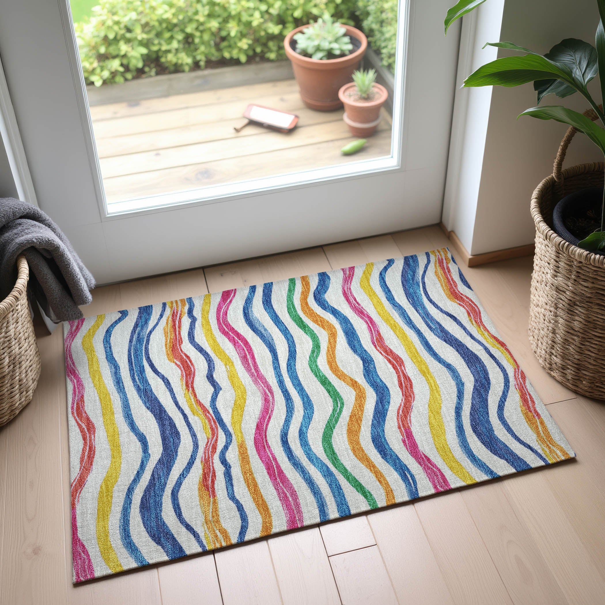 Nairobi Machine Washable Transitional Ivory Rug 1'8" x 2'6" #shape_Rectangle