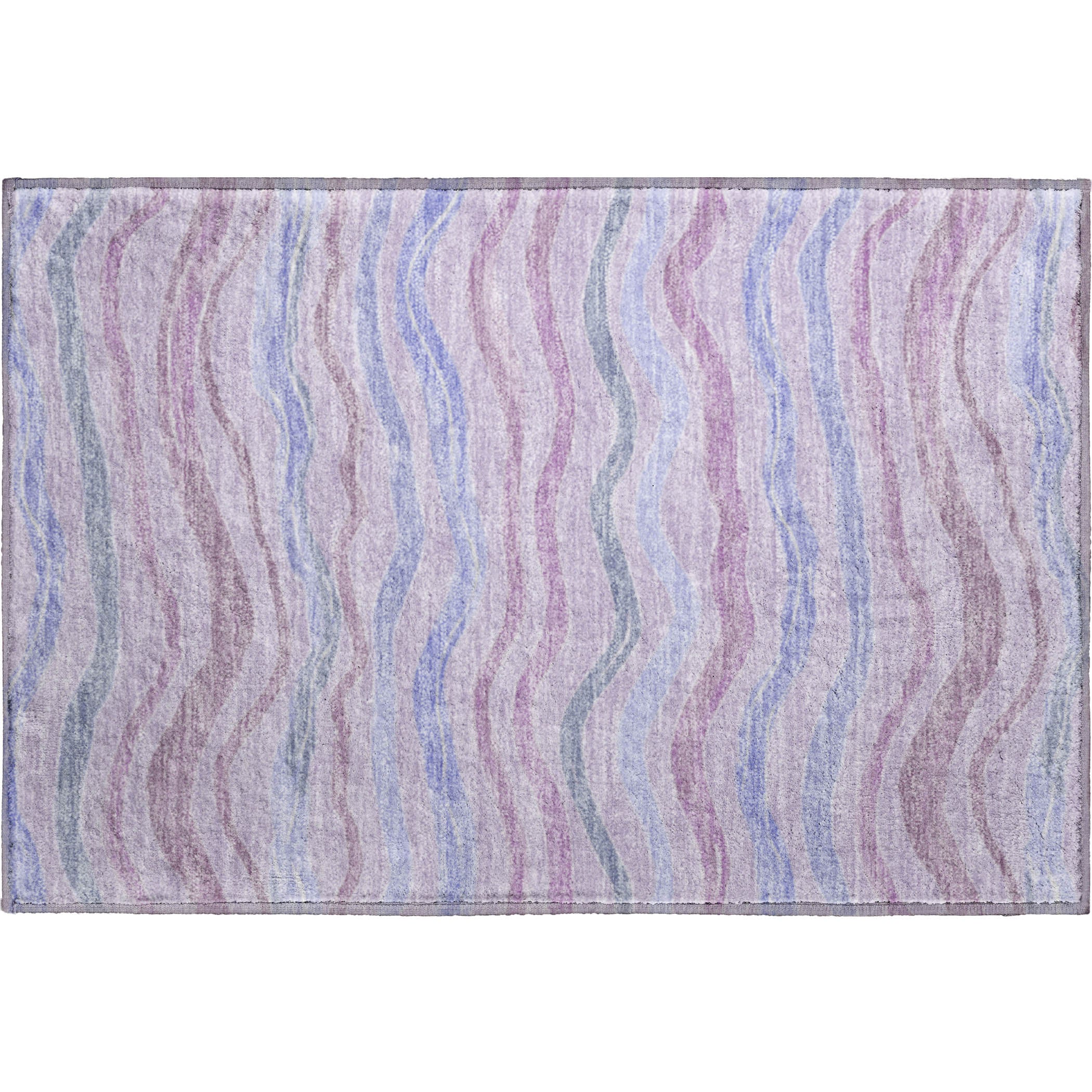 Nairobi Machine Washable Transitional Lavender Purple Rug 1'8" x 2'6" #shape_Rectangle