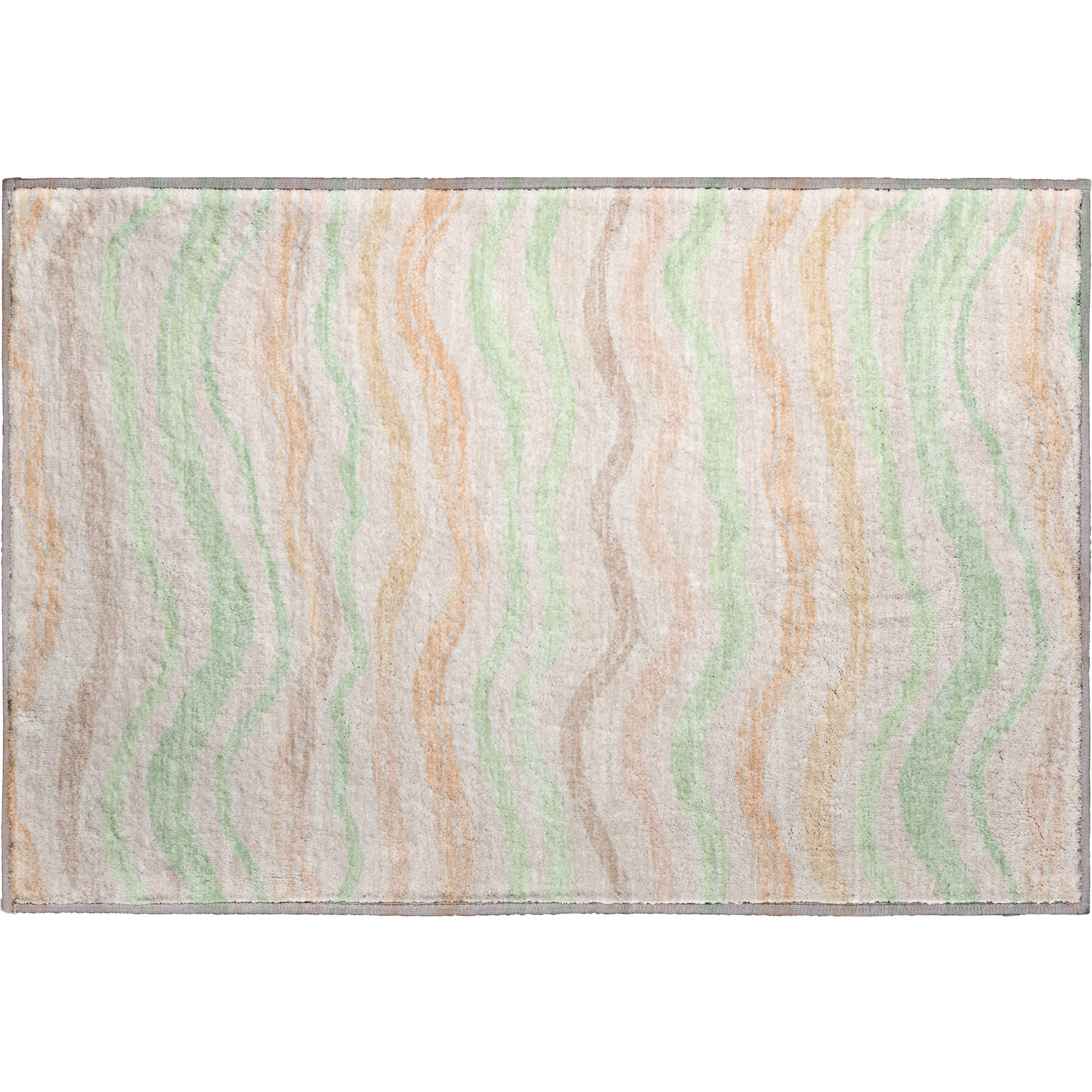 Nairobi Machine Washable Transitional Peach Orange Rug 1'8" x 2'6" #shape_Rectangle