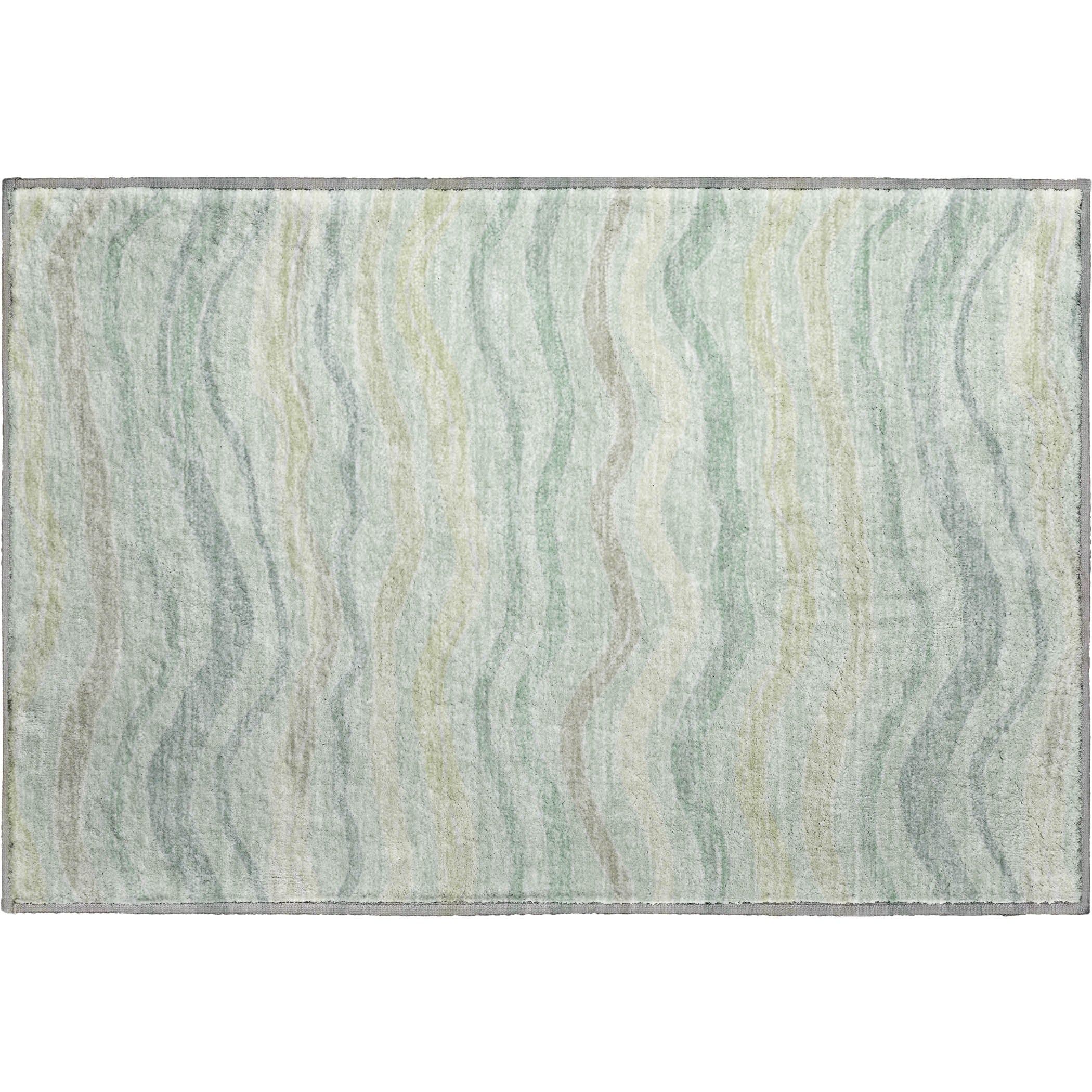Nairobi Machine Washable Transitional Sage Green Rug 1'8" x 2'6" #shape_Rectangle