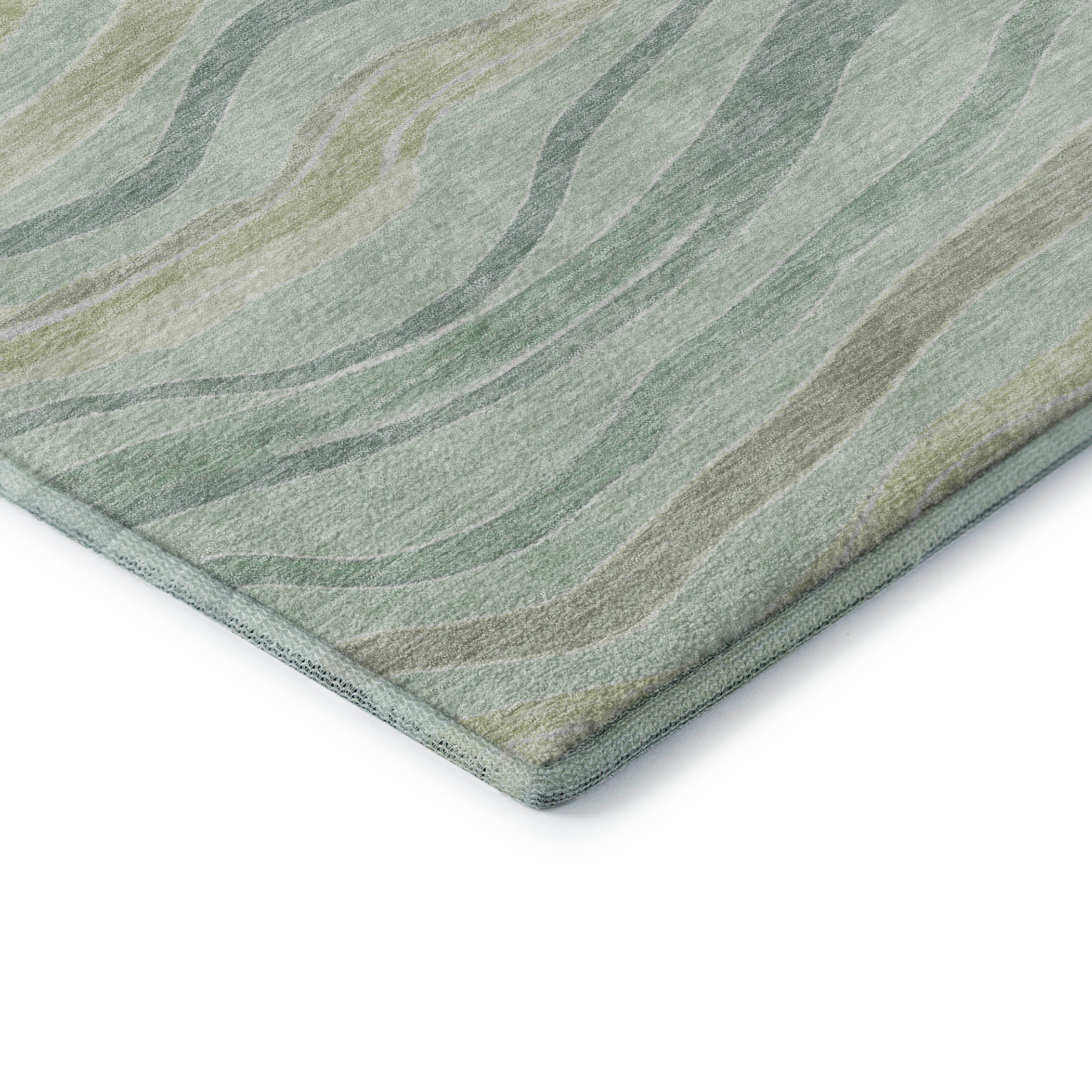 Nairobi Machine Washable Transitional Sage Green Rug 1'8" x 2'6" #shape_Rectangle