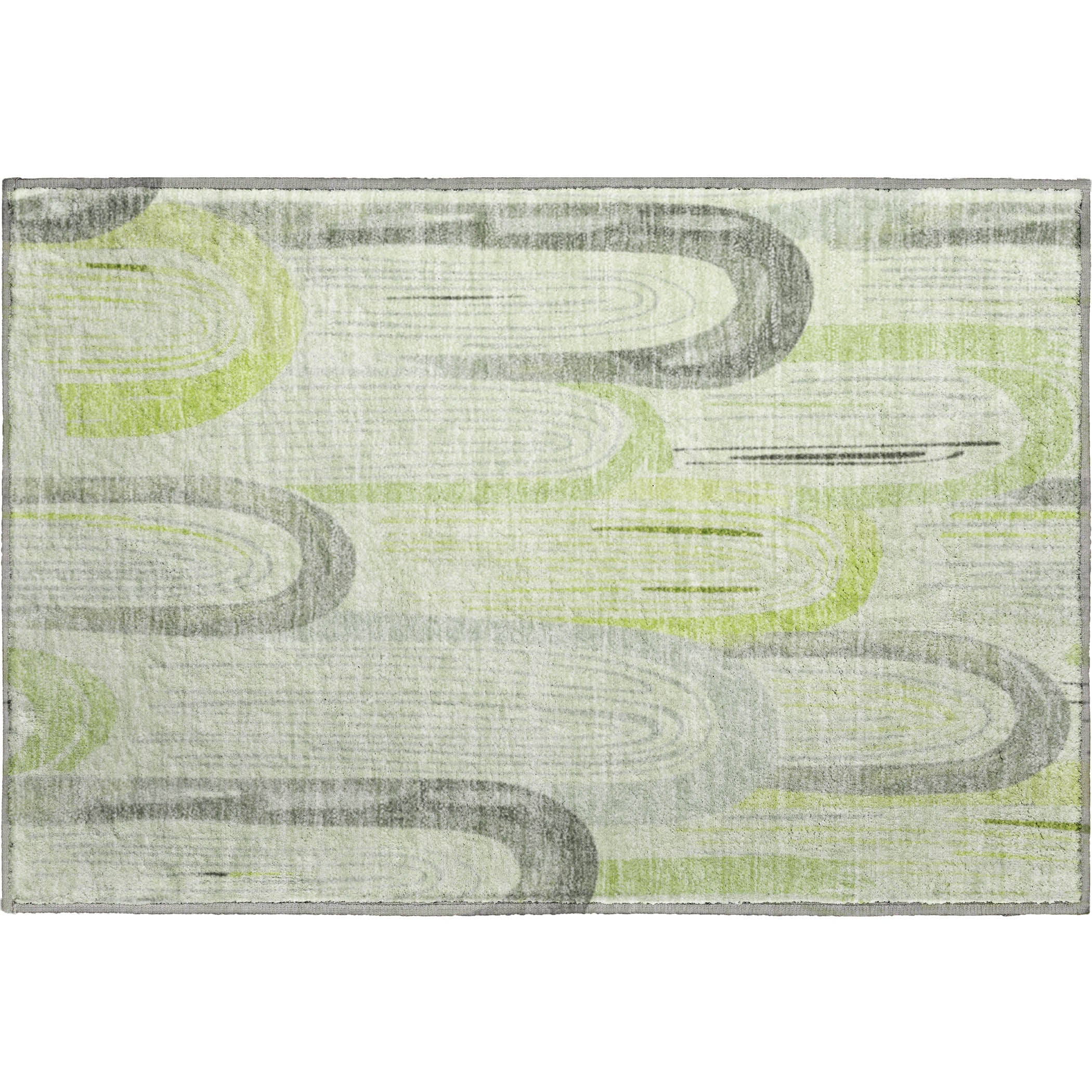 Ghent Machine Washable Transitional Aloe Green Rug 1'8" x 2'6" #shape_Rectangle