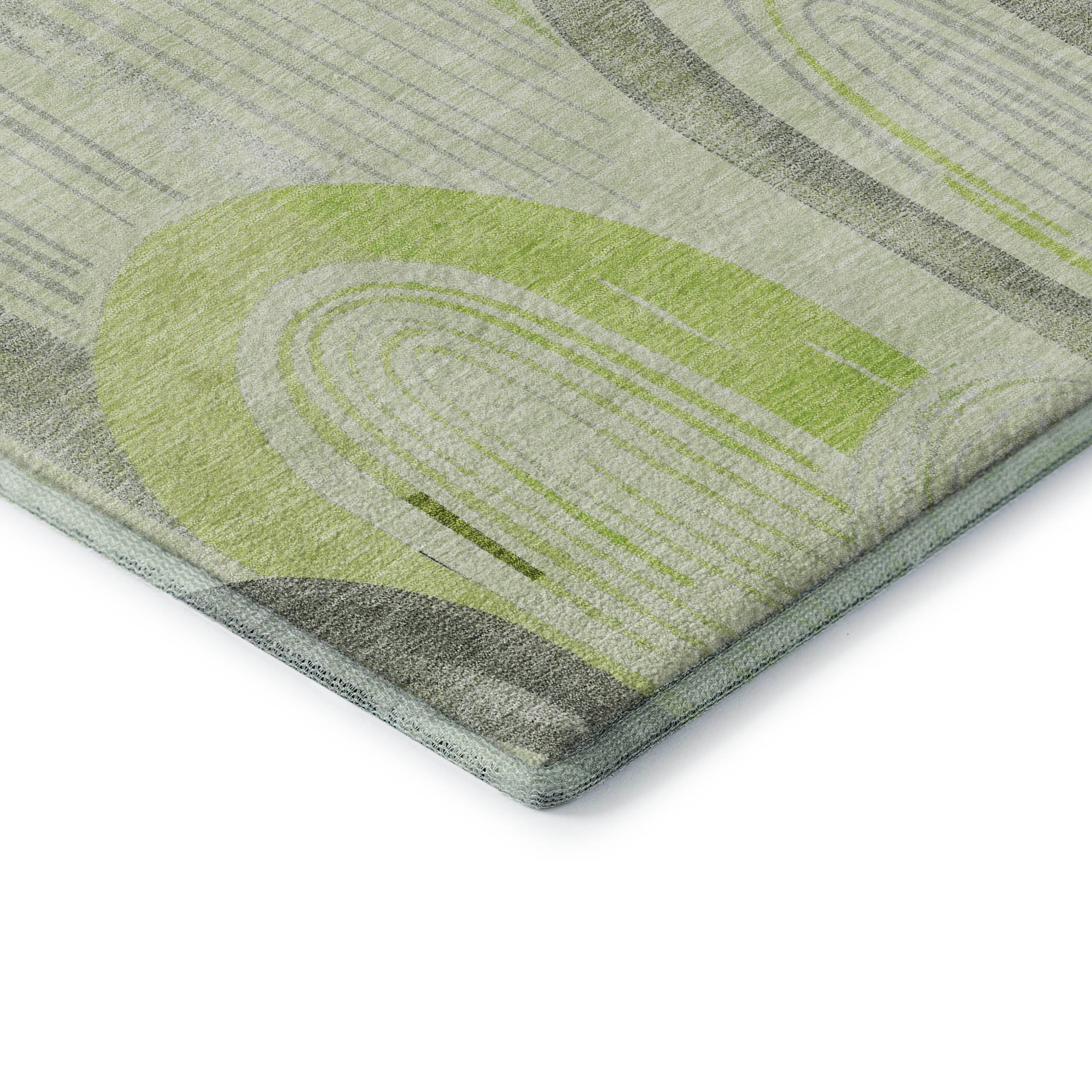 Ghent Machine Washable Transitional Aloe Green Rug 1'8" x 2'6" #shape_Rectangle