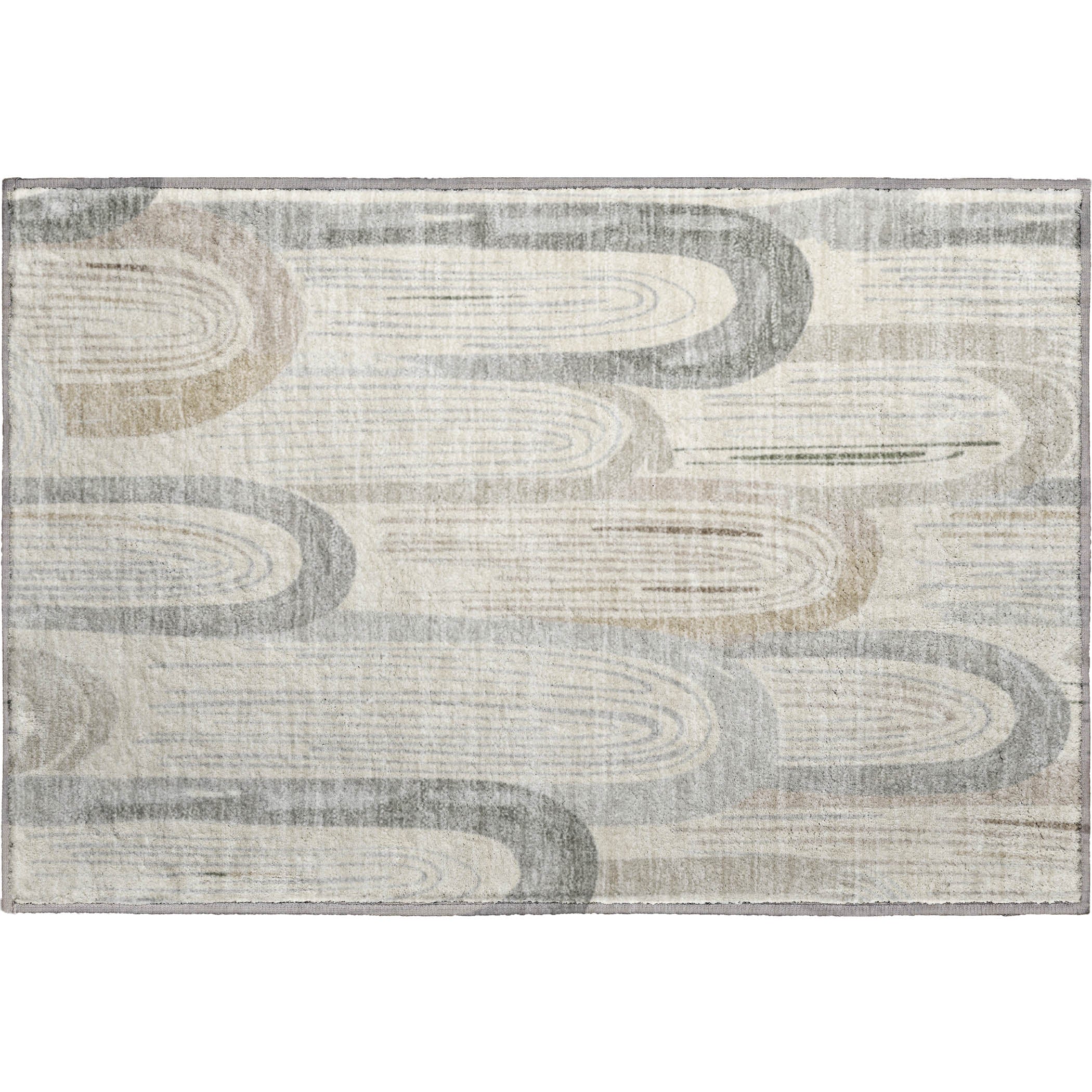 Ghent Machine Washable Transitional Beige Brown Rug 1'8" x 2'6" #shape_Rectangle