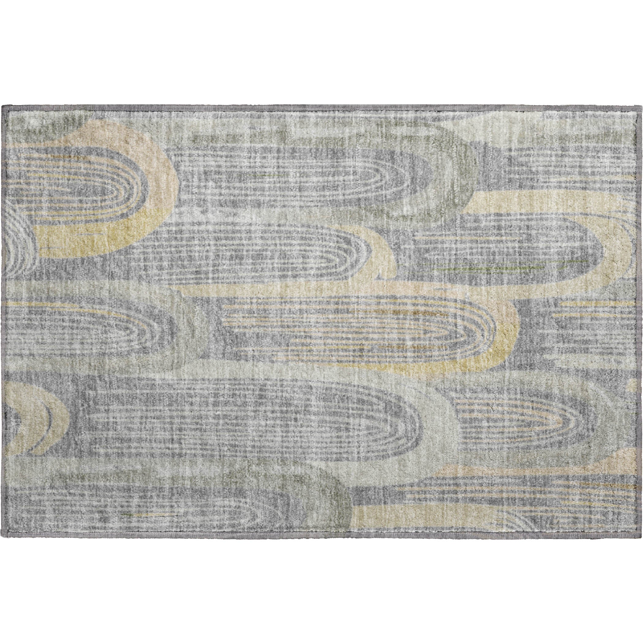 Ghent Machine Washable Transitional Gray Rug 1'8" x 2'6" #shape_Rectangle