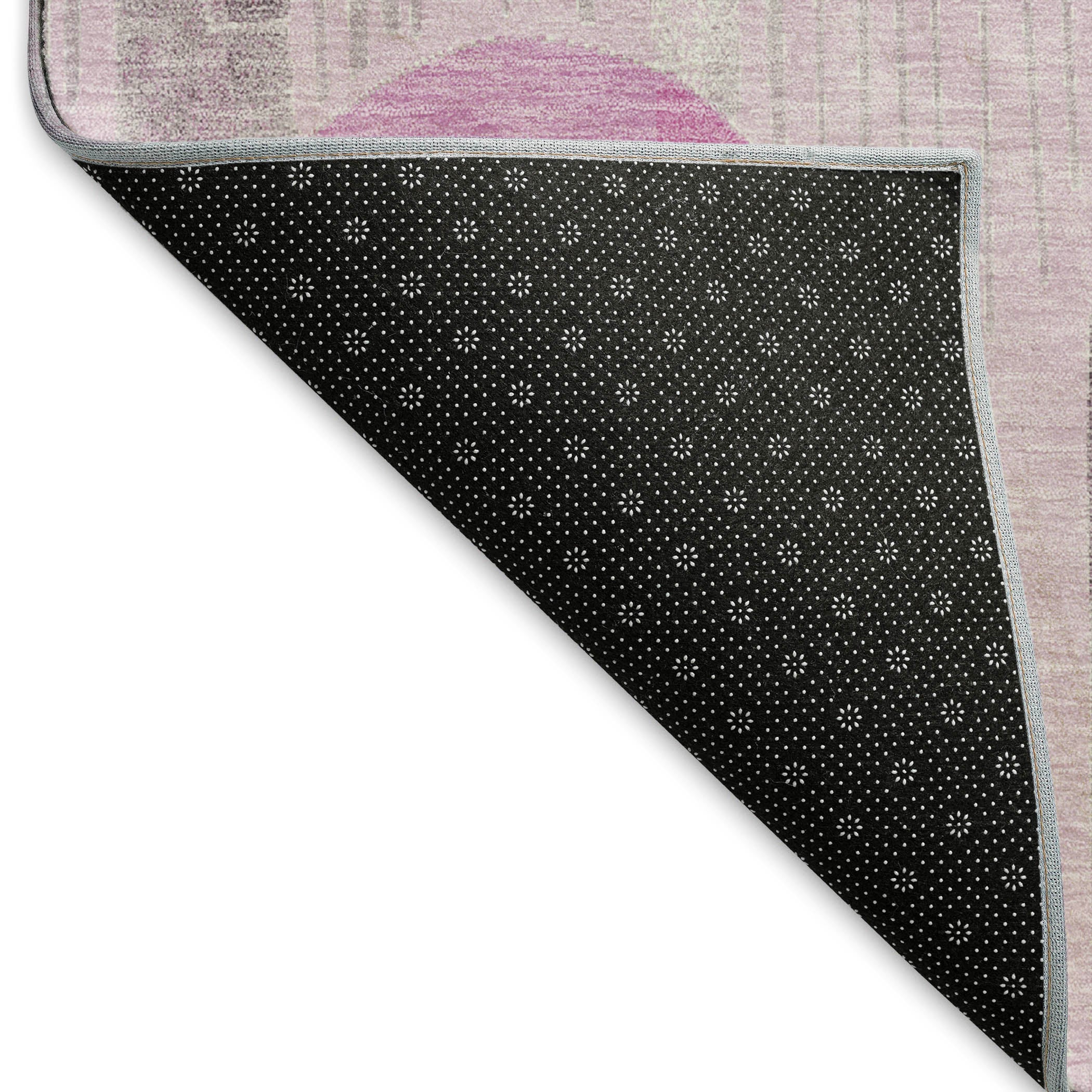 Ghent Machine Washable Transitional Pink Rug 1'8" x 2'6" #shape_Rectangle