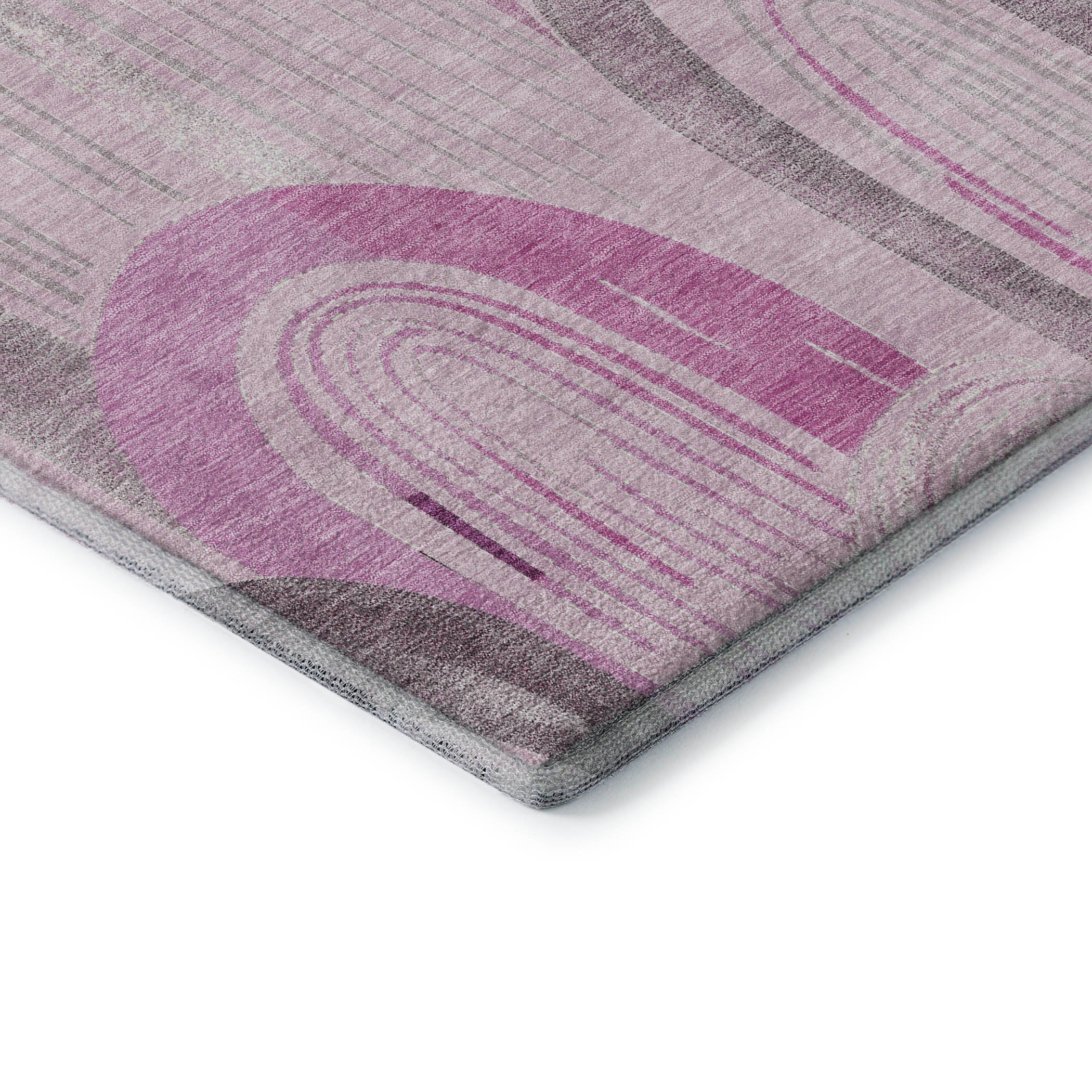 Ghent Machine Washable Transitional Pink Rug 1'8" x 2'6" #shape_Rectangle