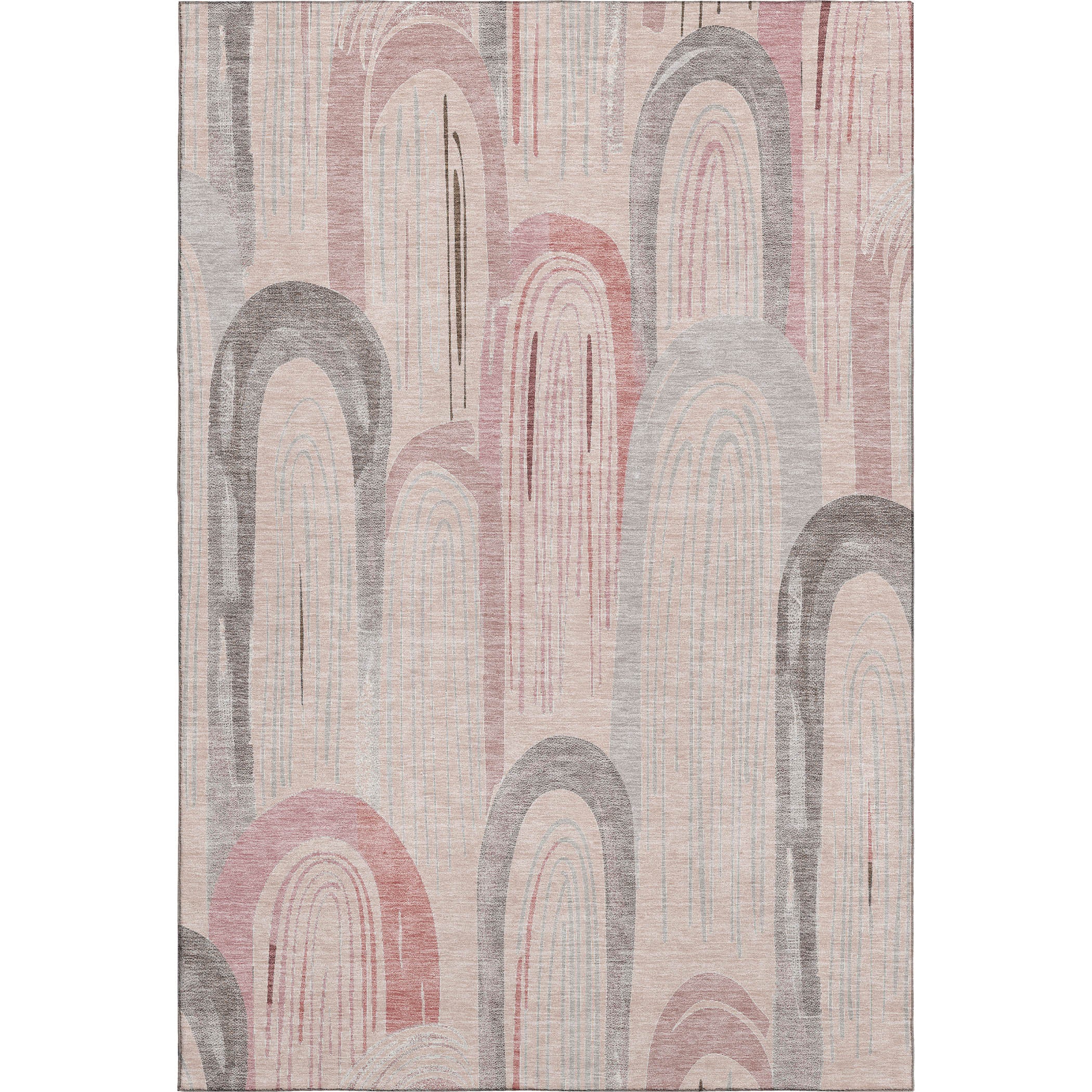Ghent Machine Washable Transitional Salmon Orange Rug 2'6" x 3'10" #shape_Rectangle