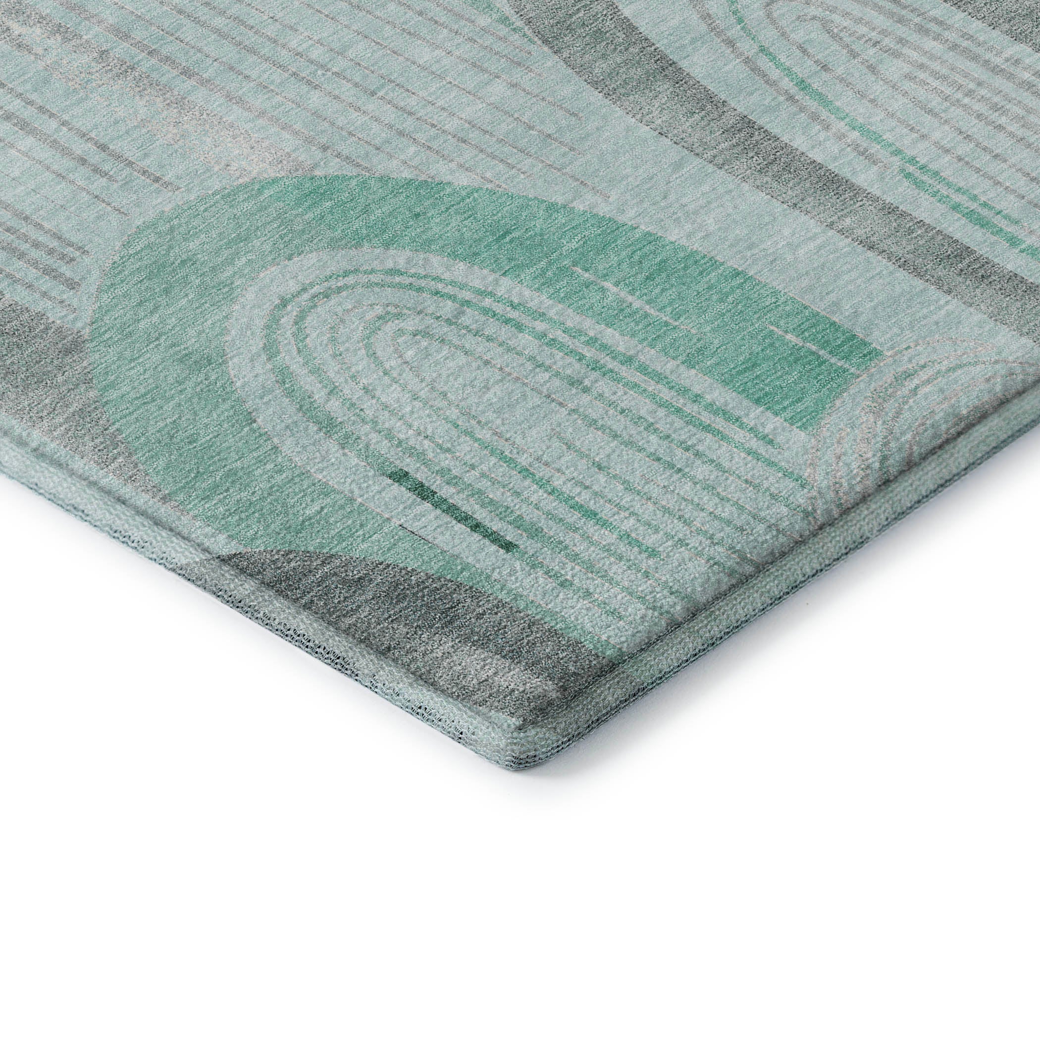 Ghent Machine Washable Transitional Seafoam Blue Rug 1'8" x 2'6" #shape_Rectangle
