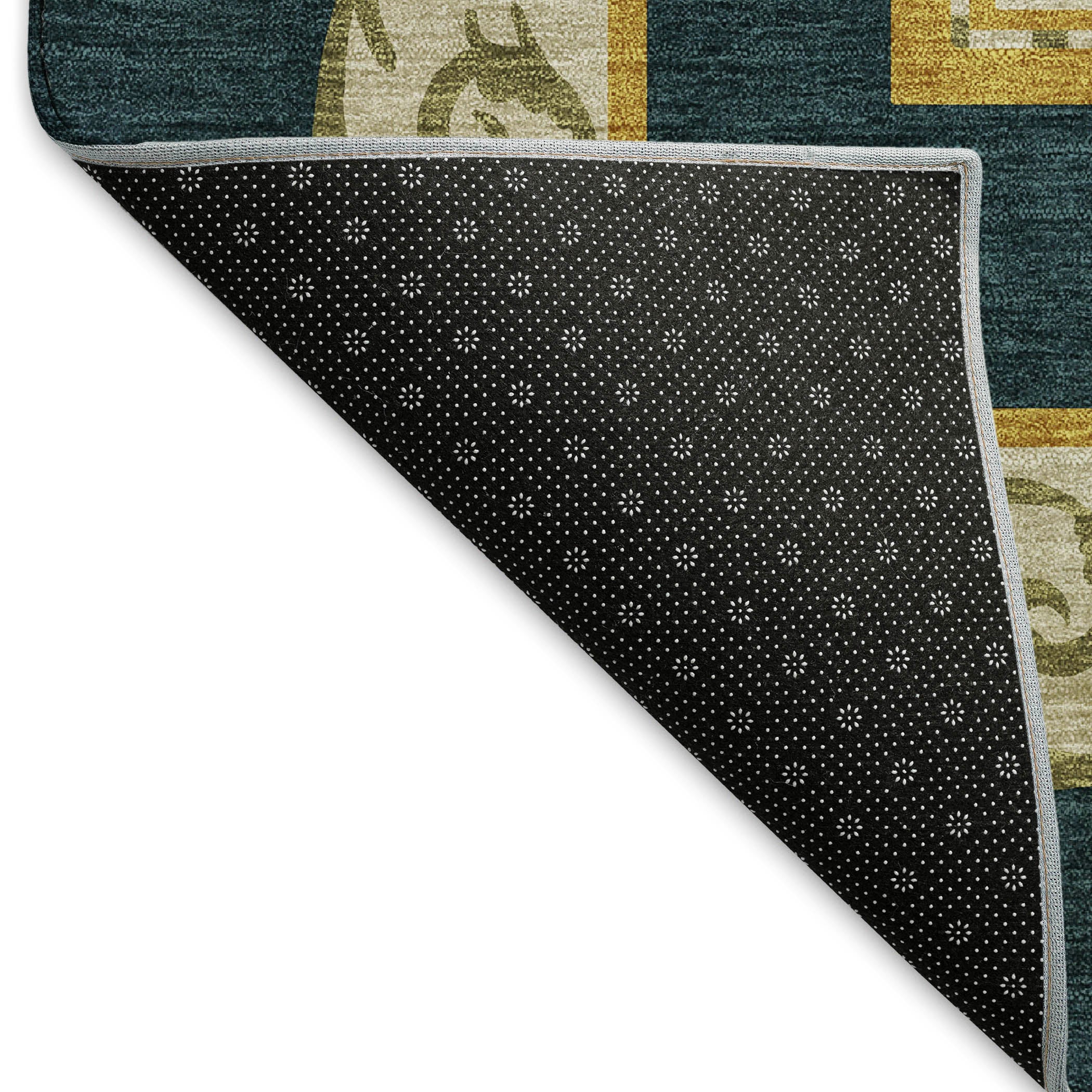 Lucerne Machine Washable Kitchen Midnight Black Rug 1'8" x 2'6" #shape_Rectangle