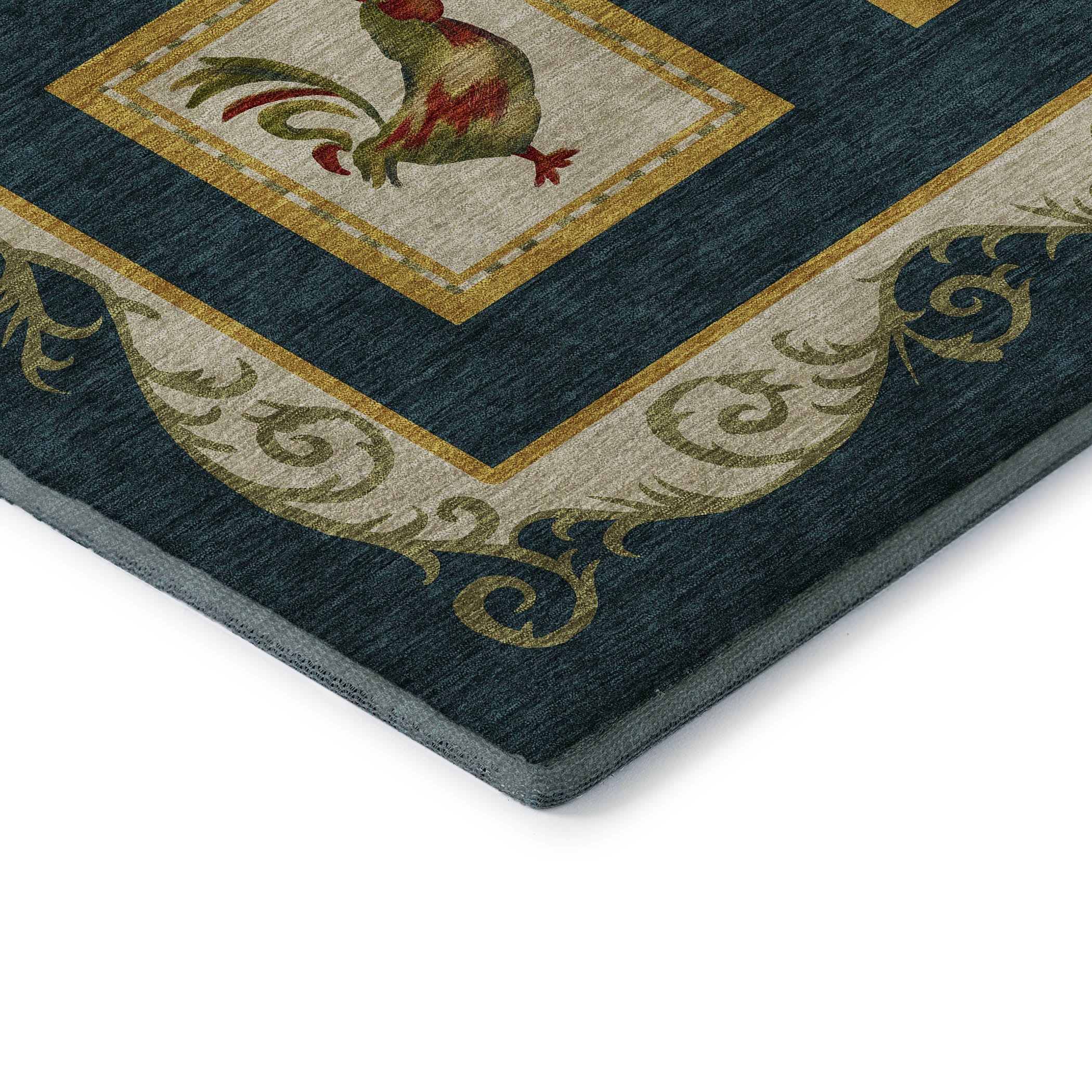 Lucerne Machine Washable Kitchen Midnight Black Rug 1'8" x 2'6" #shape_Rectangle