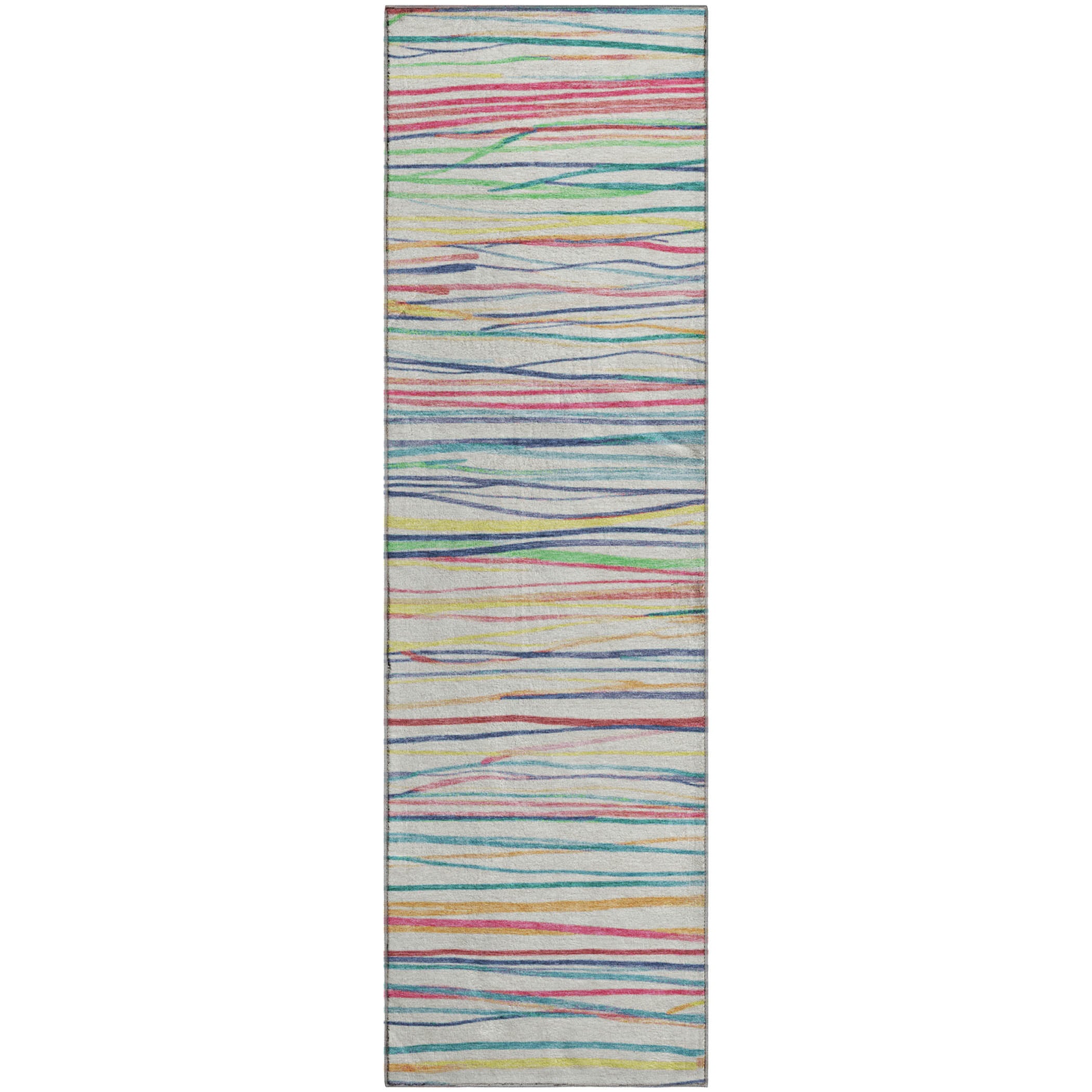 Havana Machine Washable Transitional Ivory Rug 2'3" x 7'6" #shape_Runner