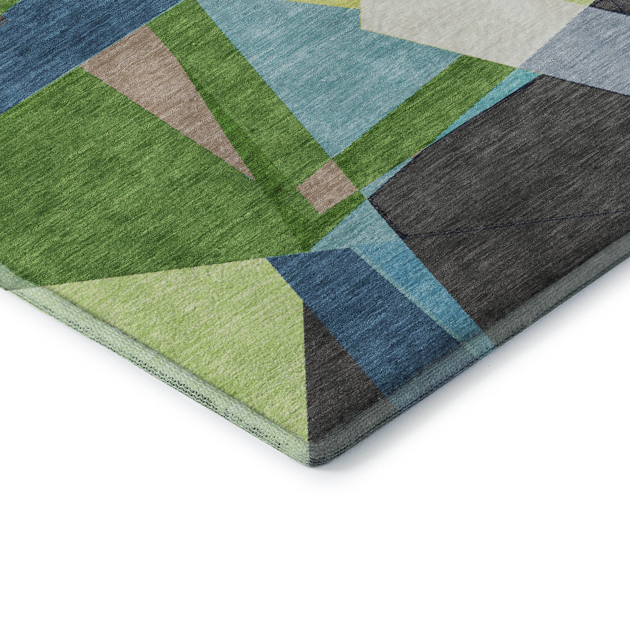 Cairo Machine Washable Transitional Blue Rug 1'8" x 2'6" #shape_Rectangle