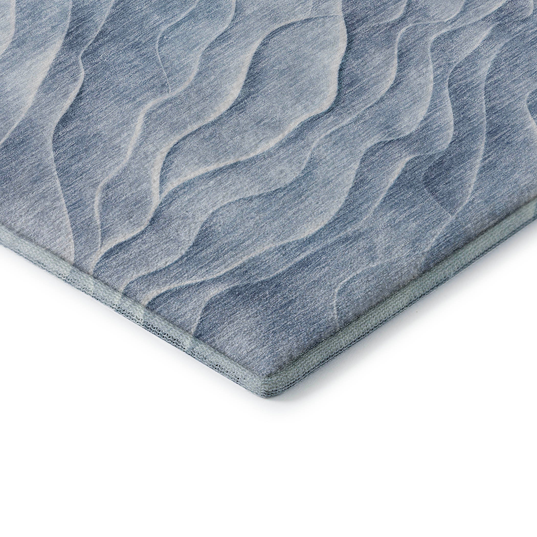 Seville Machine Washable Transitional Denim Blue Rug 1'8" x 2'6" #shape_Rectangle